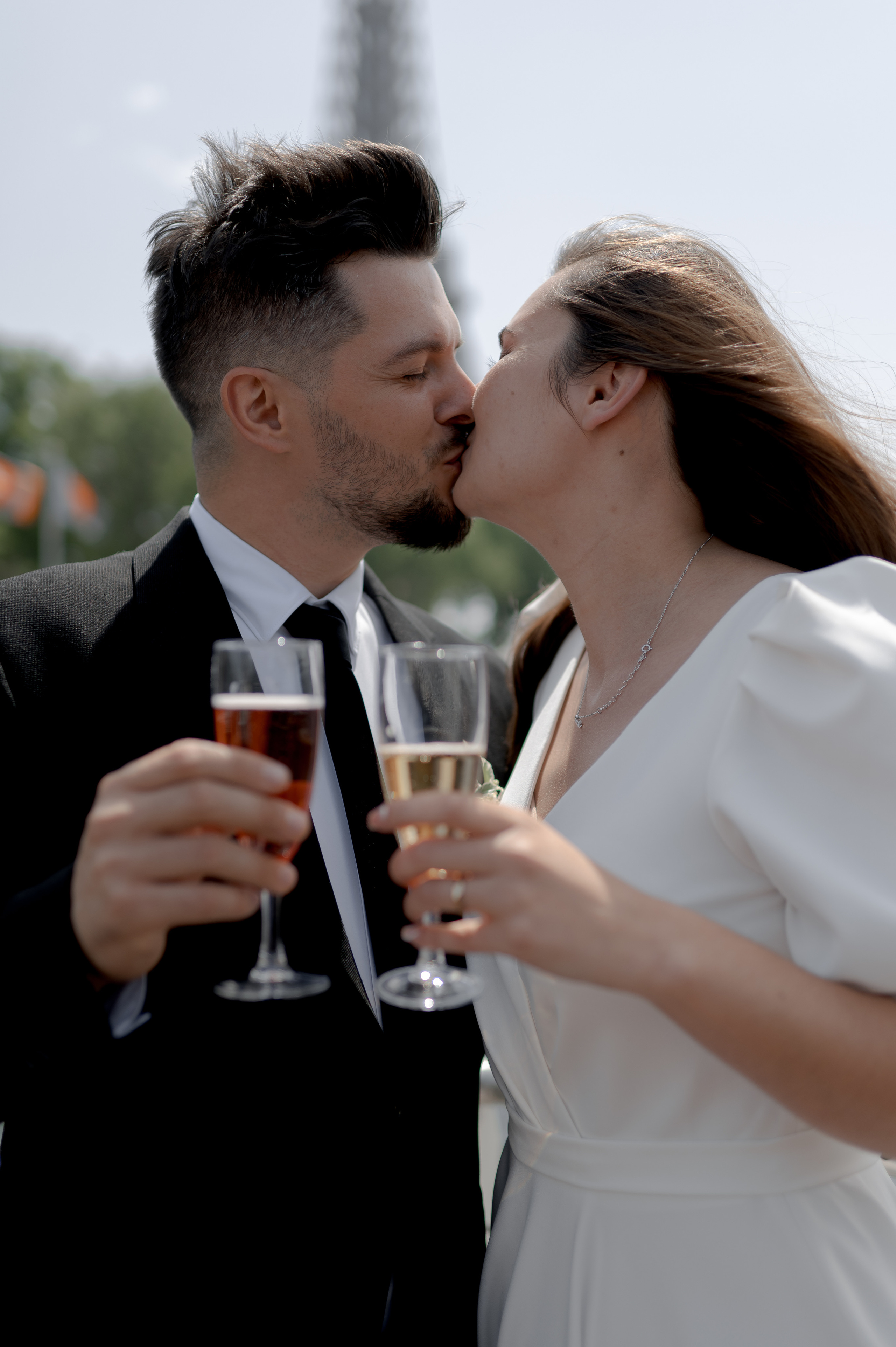 Romantic Wedding on the Seine in Paris photography by Sorin and Patricia wedding destination photography and film