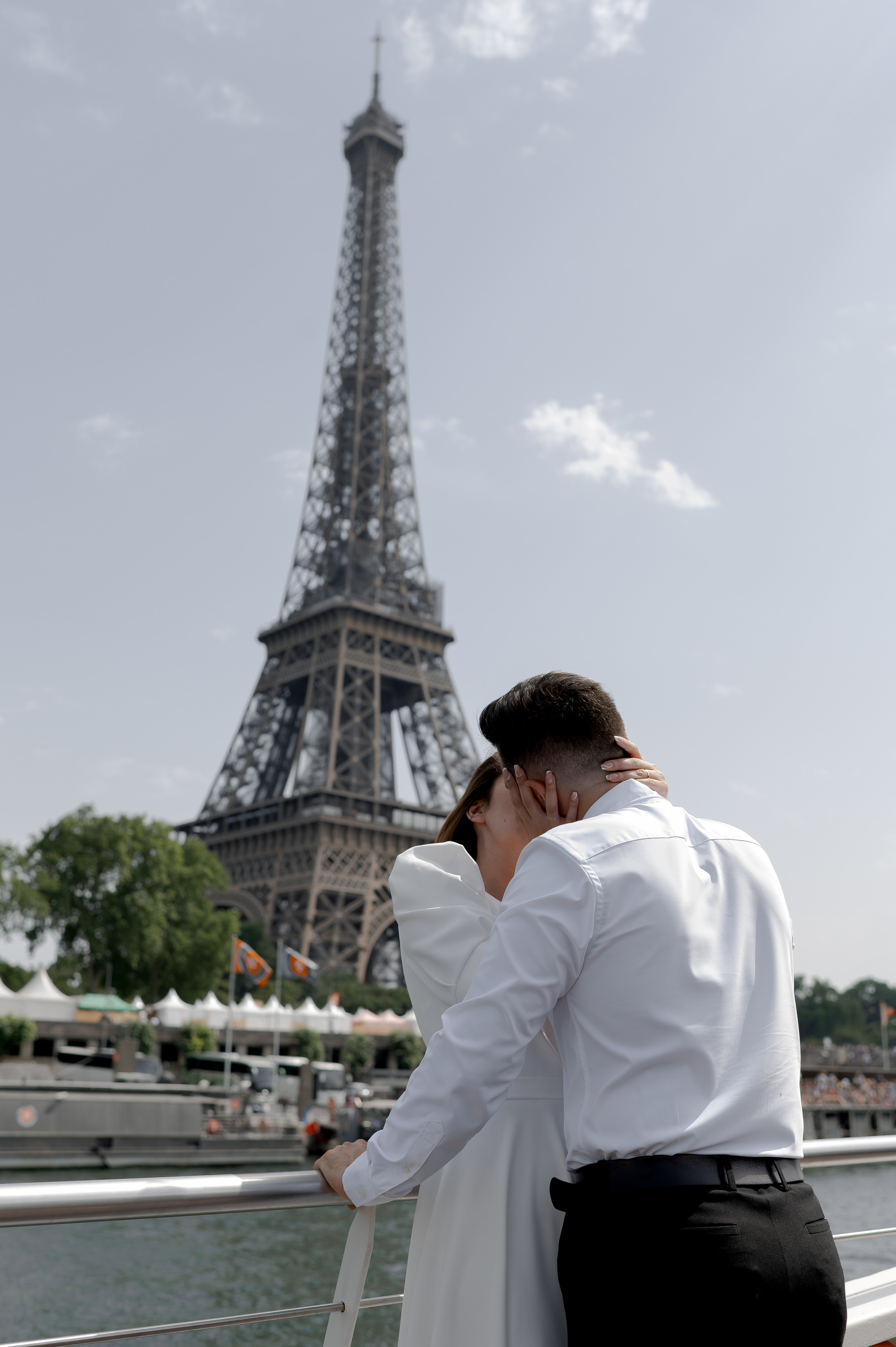 Romantic Wedding on the Seine in Paris photography by Sorin and Patricia wedding destination photography and film