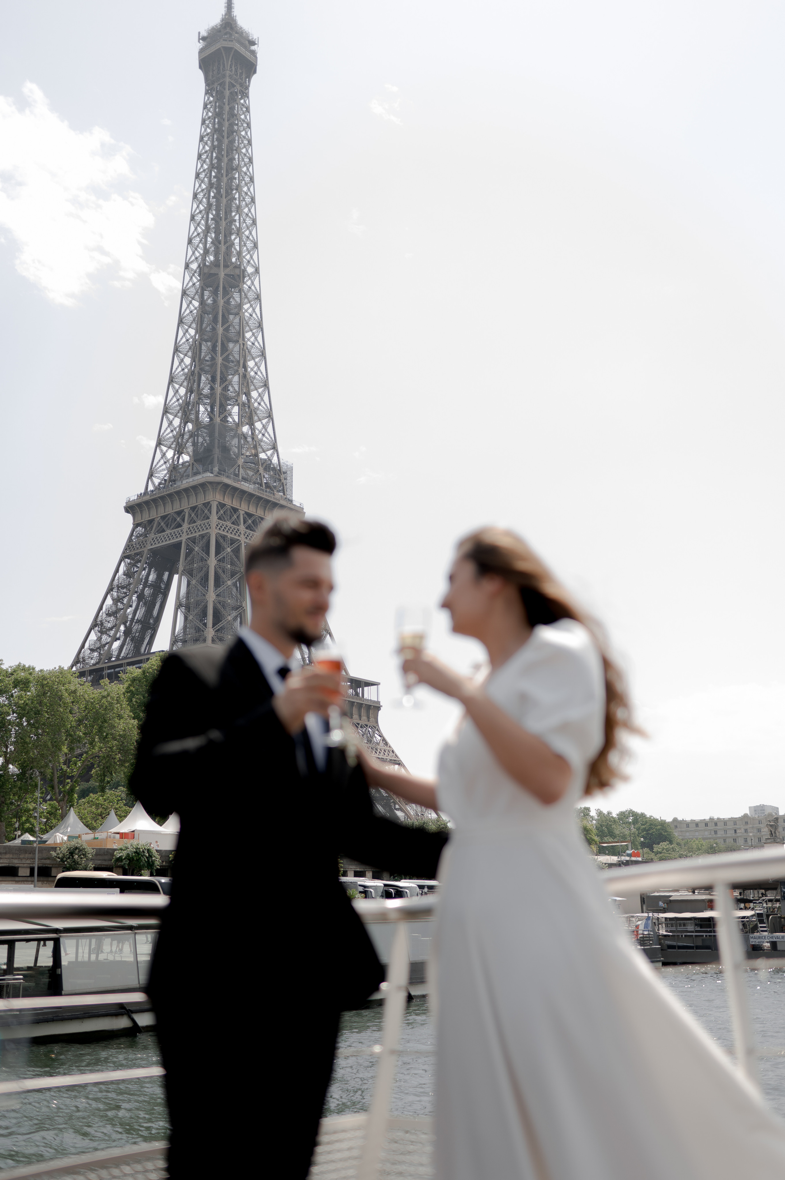 Romantic Wedding on the Seine in Paris photography by Sorin and Patricia wedding destination photography and film