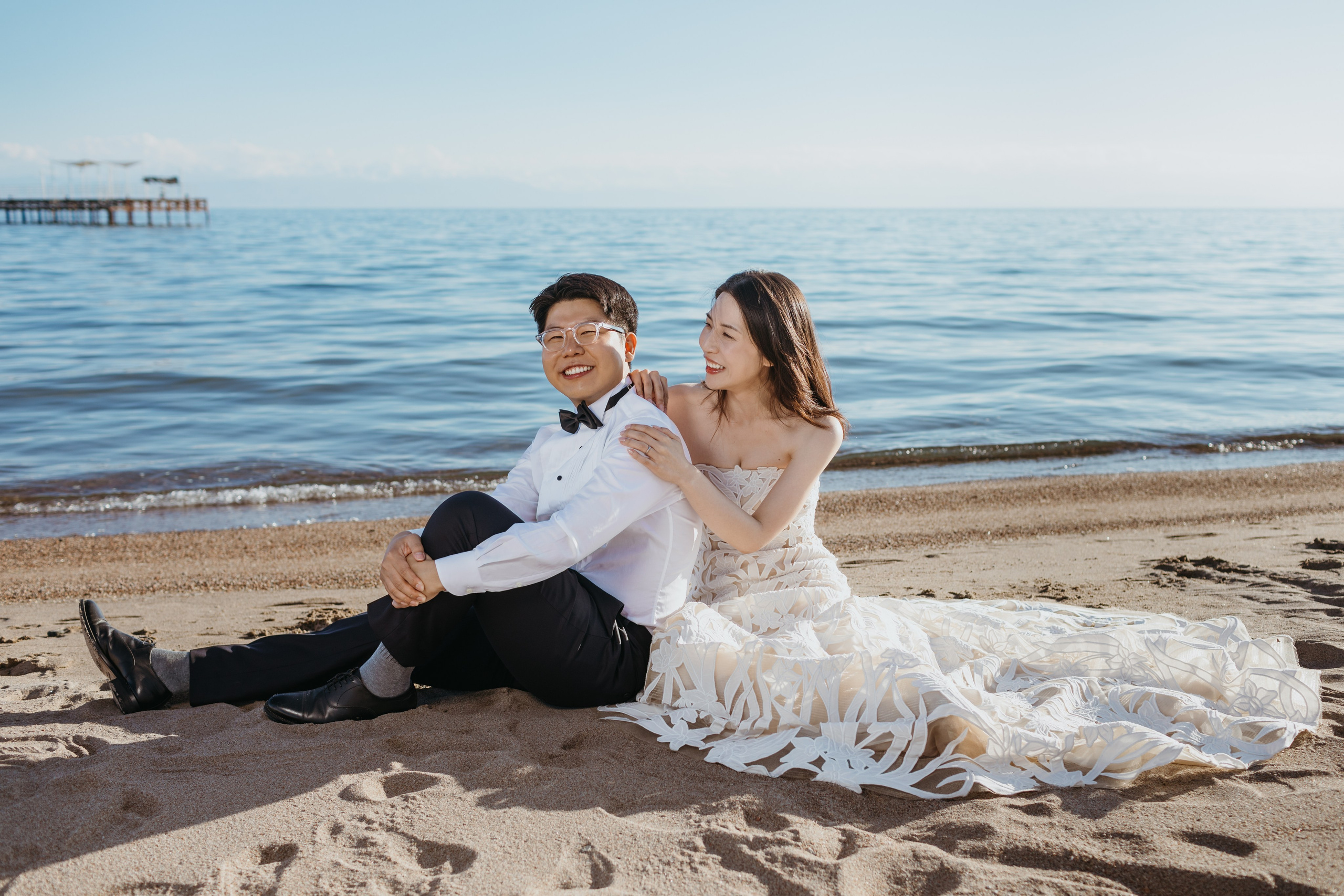 Чесан и Лиса (South Korea) — свадебная фотосессия на Иссык-Куле, пансионат “Каприз” | Chisun & Lisa — Issyk-Kul Lake wedding photos, Capriz. Фотограф в Бишкеке Оксана Шувалова