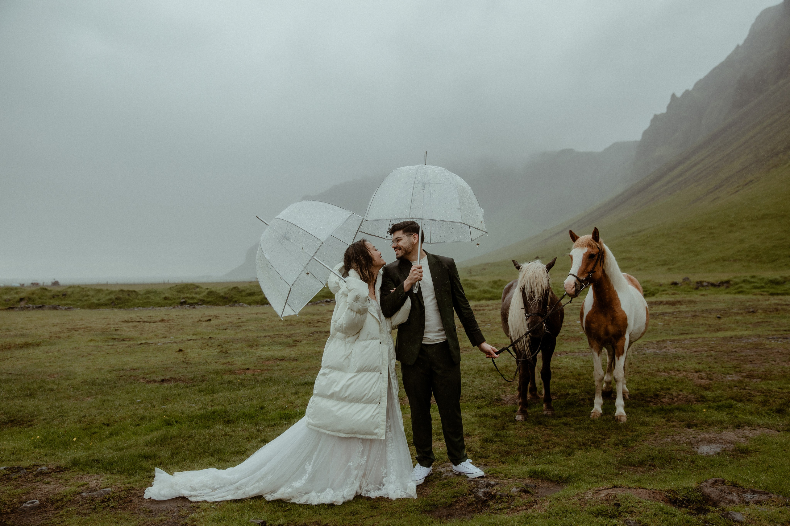 Elopement at Kvernufoss Waterfall. Iceland elopement photographer & videographer