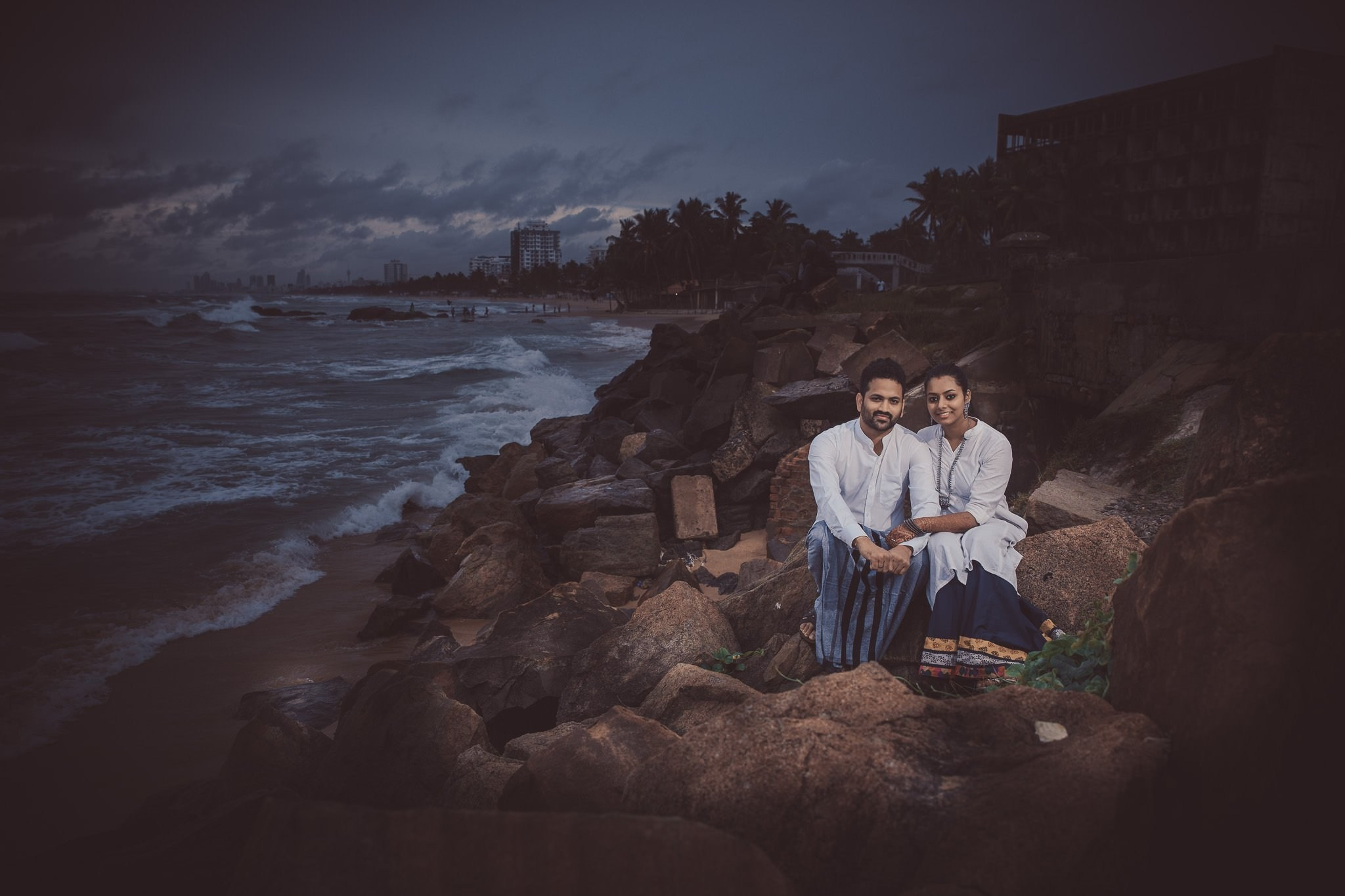 Post wedding portraits at Mount Lavinia, Sri Lanka