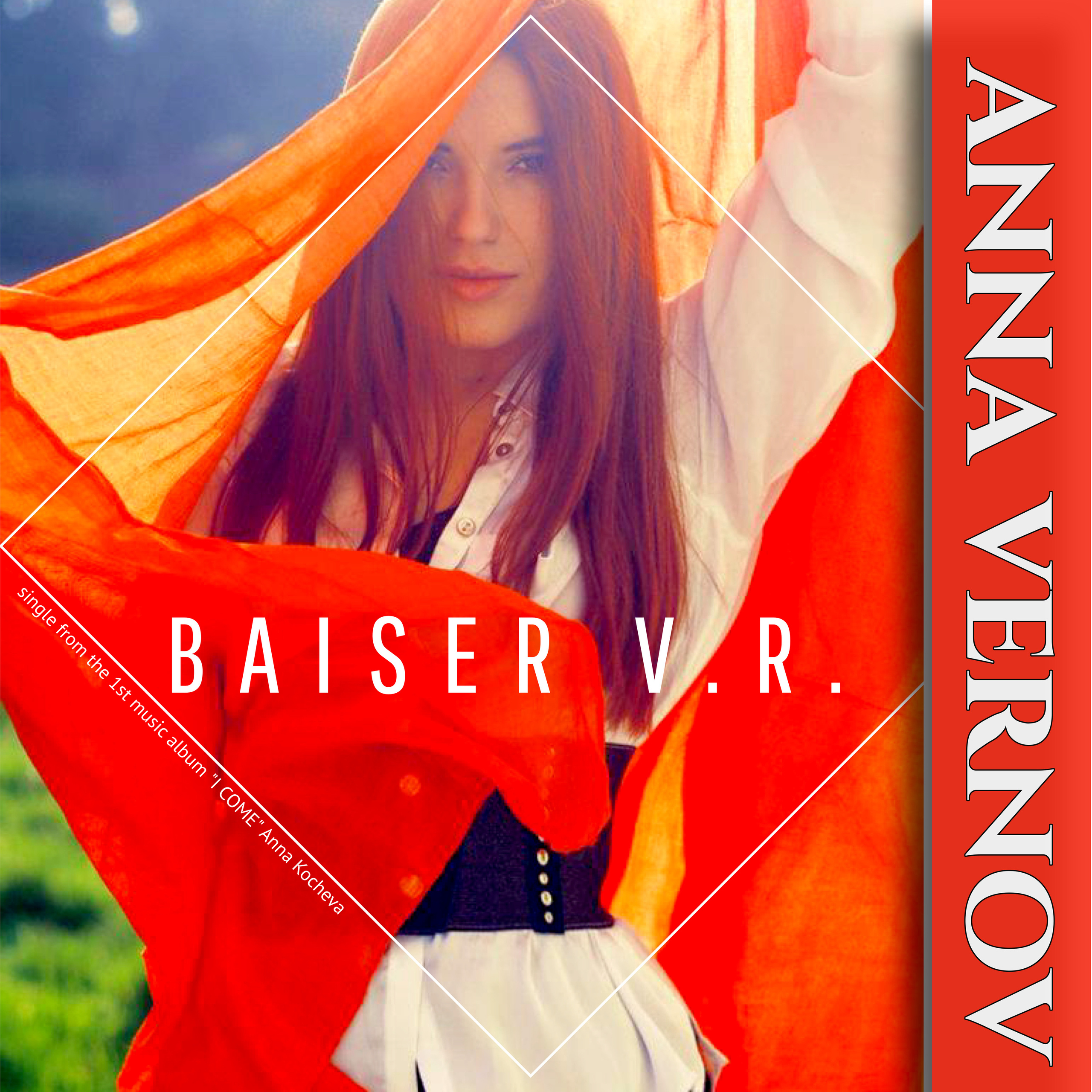 Single "Baiser V.R." from the artist's debut album "I Come", Pozdnii Pocelui. Anna vernov (Kocheva) on the orange pocket at the Jardin de Luxembourg.