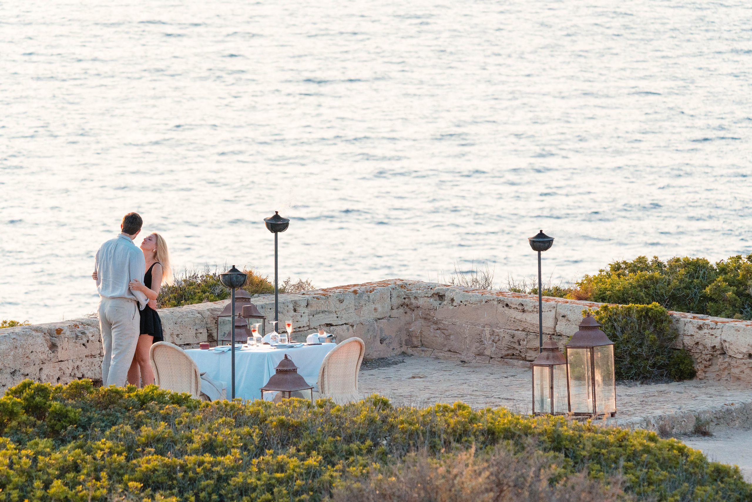 Perfect Marriage Proposal at Cap Rocat Hotel. Mallorca Wedding, Corporate & Social Photographer
