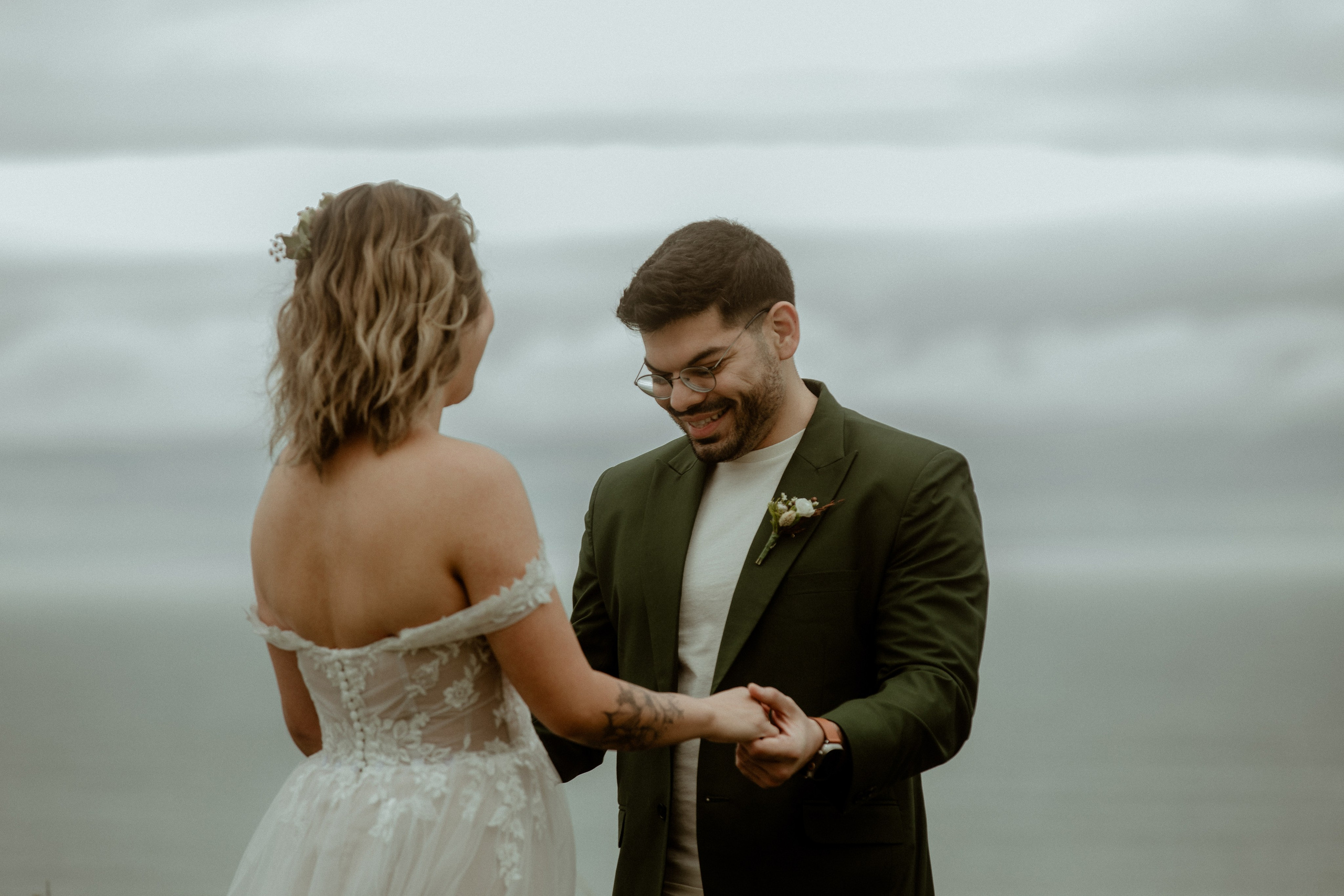 Elopement at Kvernufoss Waterfall. Iceland elopement photographer & videographer