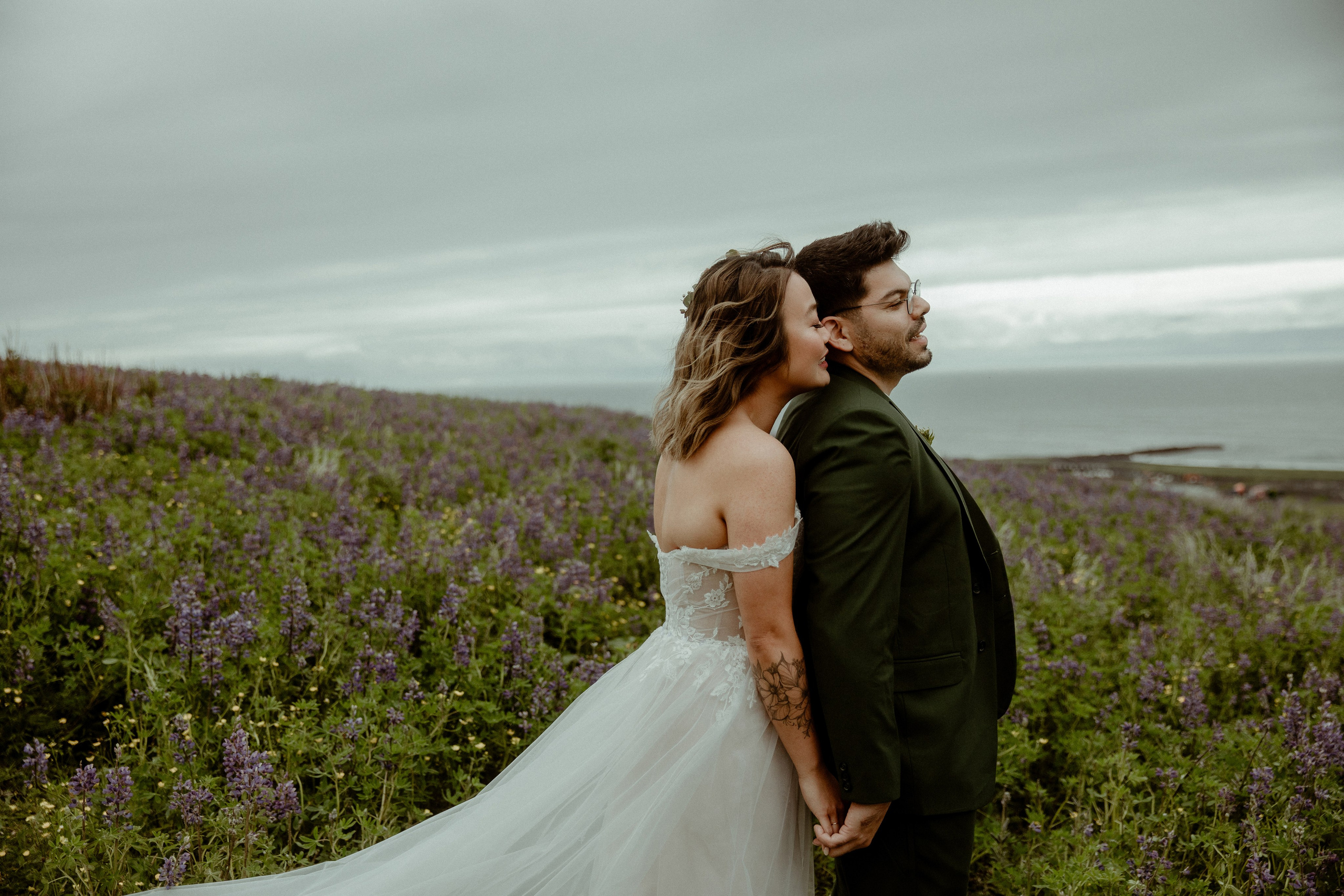 Elopement at Kvernufoss Waterfall. Iceland elopement photographer & videographer