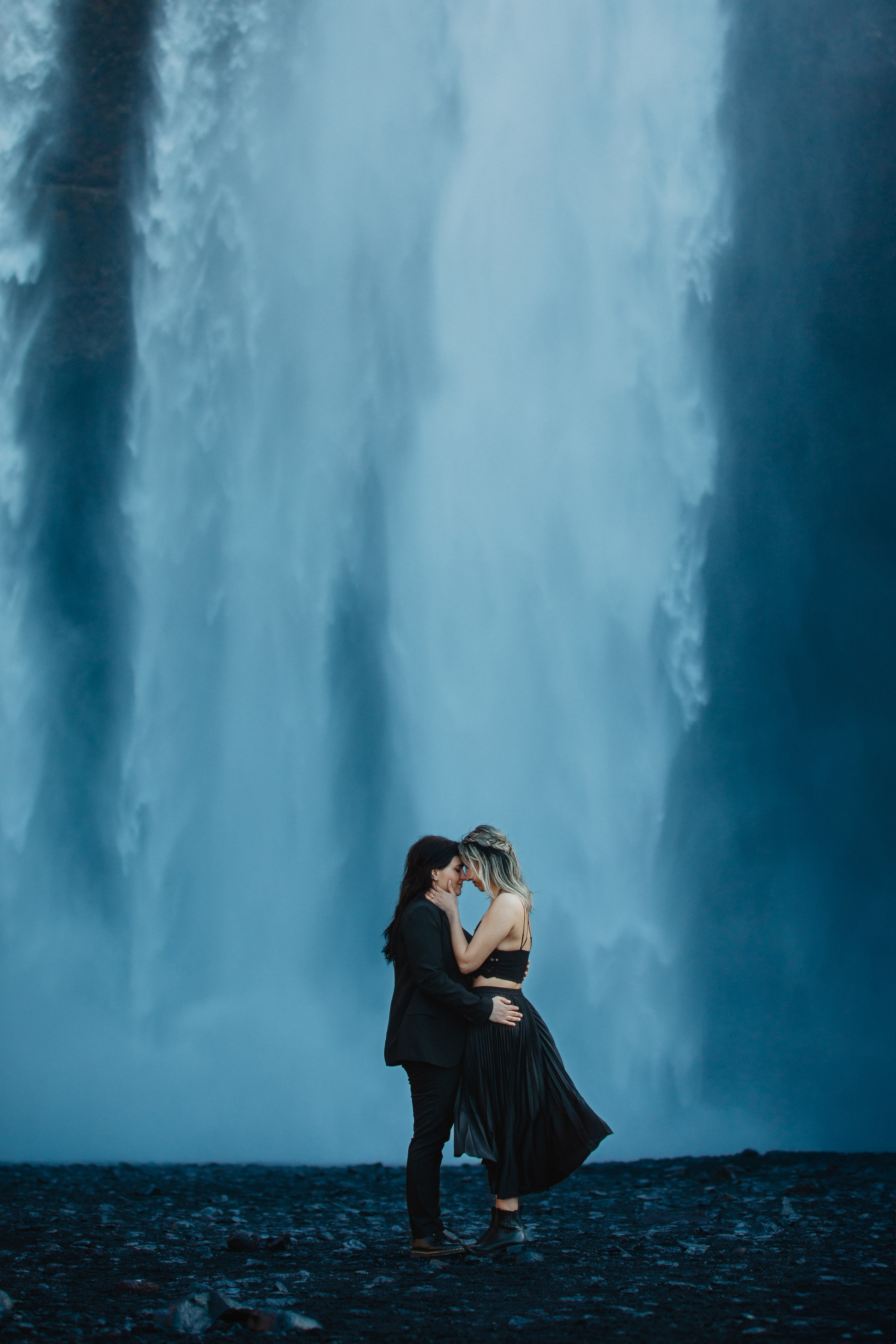 Same Sex Wedding at Iceland Black Sand Beach. Iceland elopement photographer & videographer