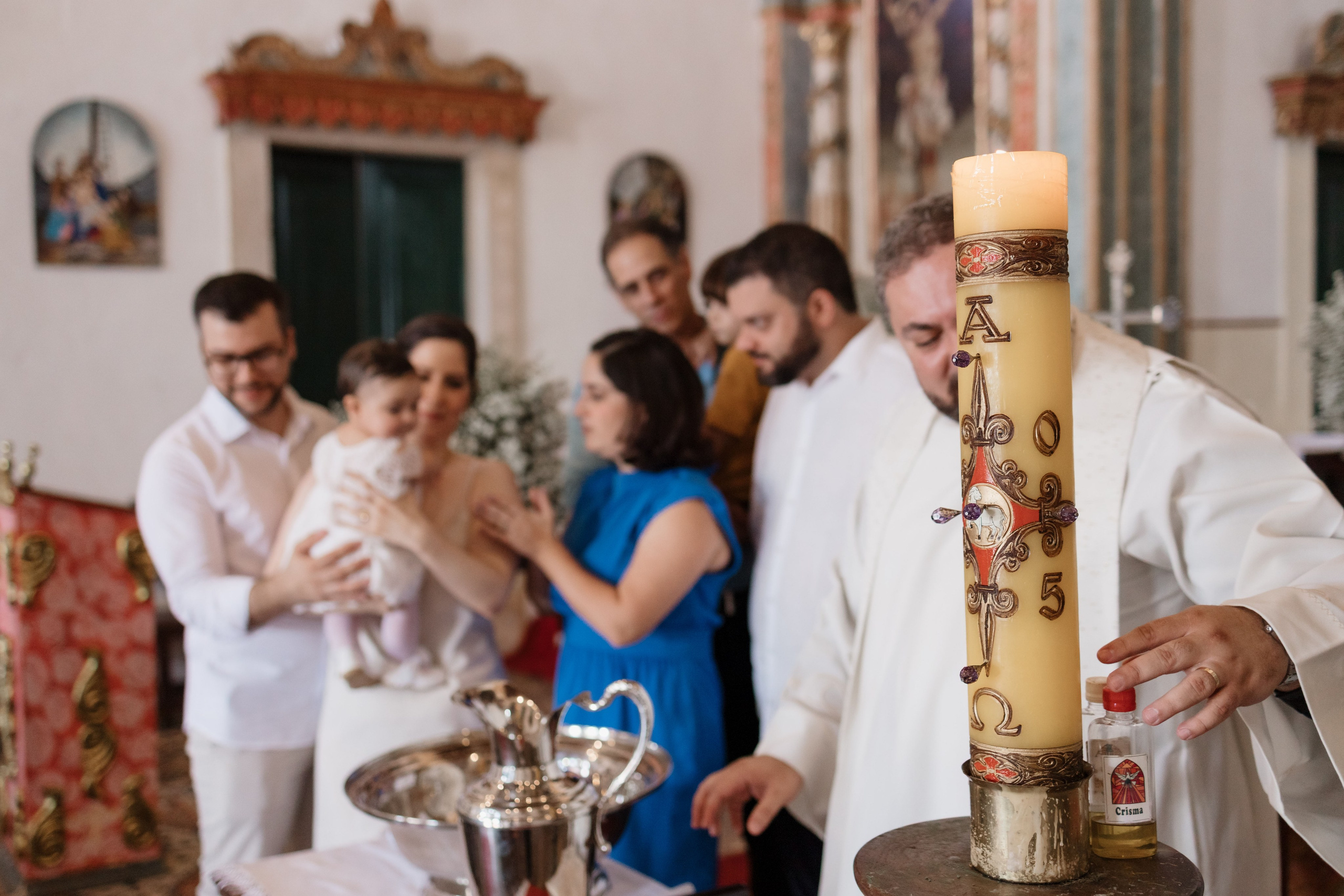 Registro do batizado da bebê em Olinda
