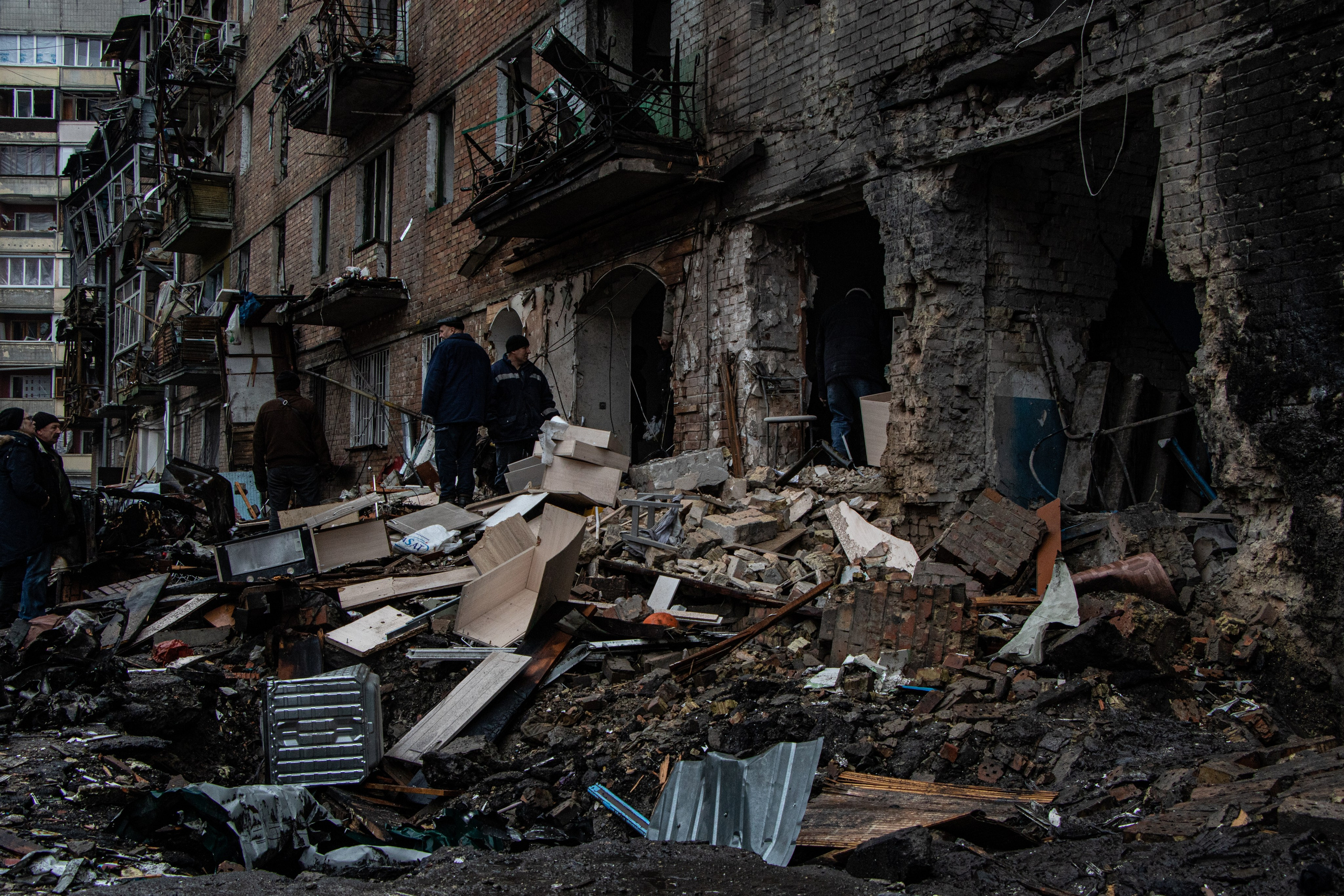 Attaque massive sur le quartier résidentiel de Vyshhorod à Kyiv.