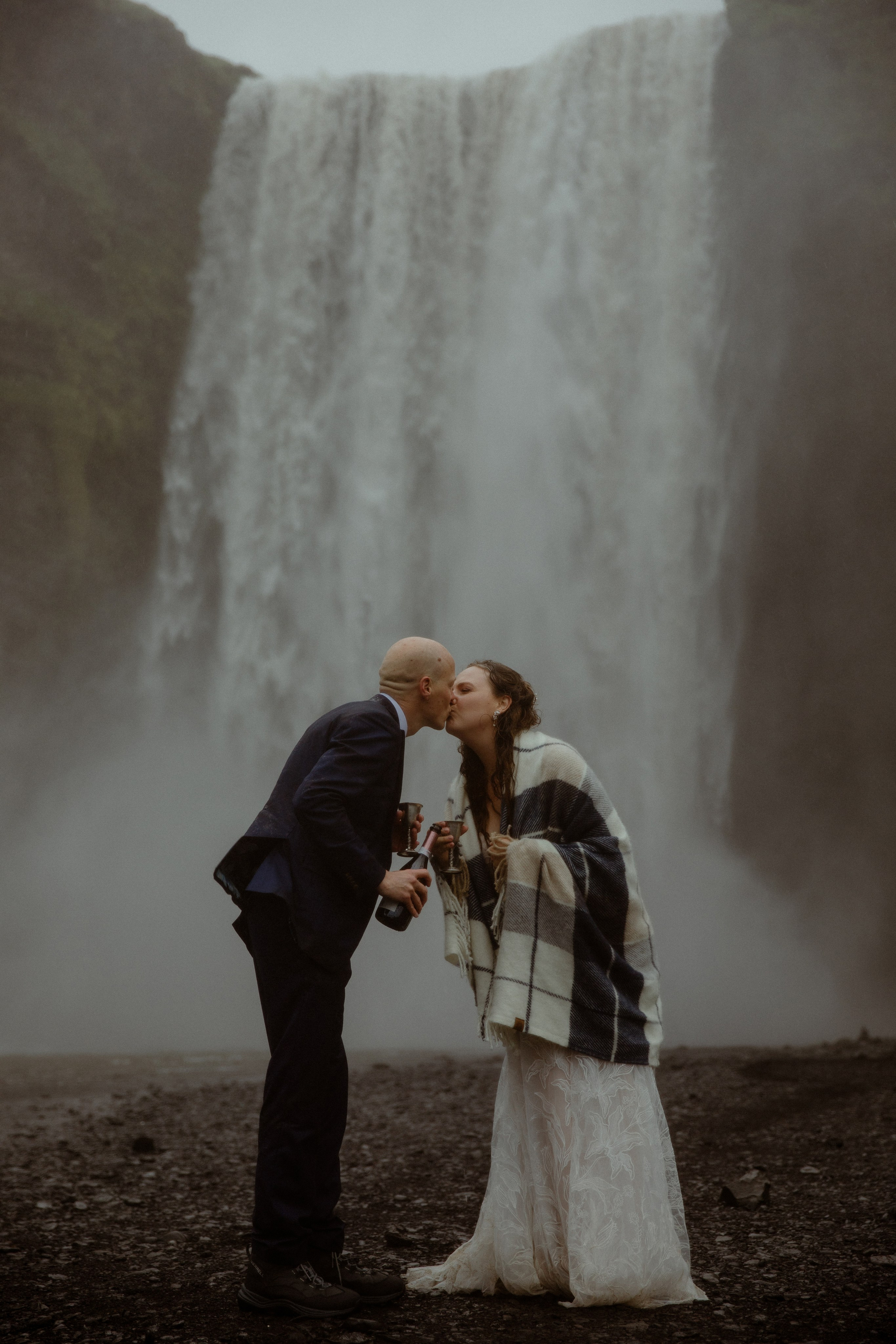Iceland Elopement at Black Sand Beach. Iceland elopement photographer & videographer