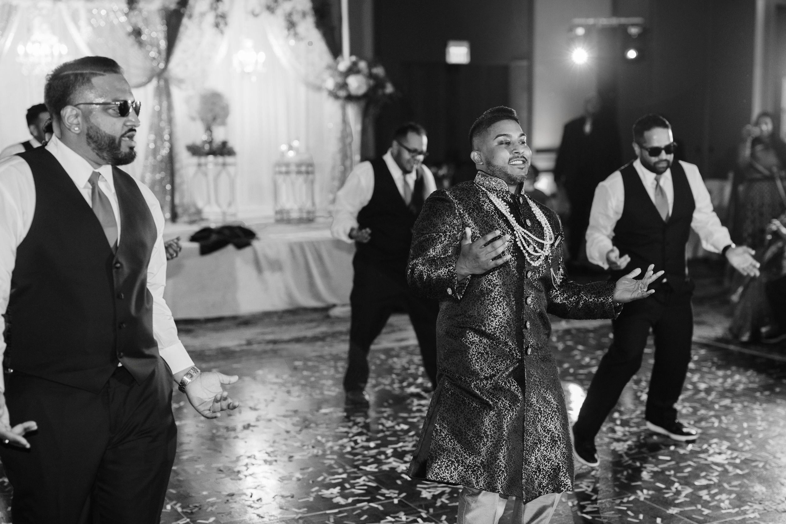 a man and woman dancing on a dance floor