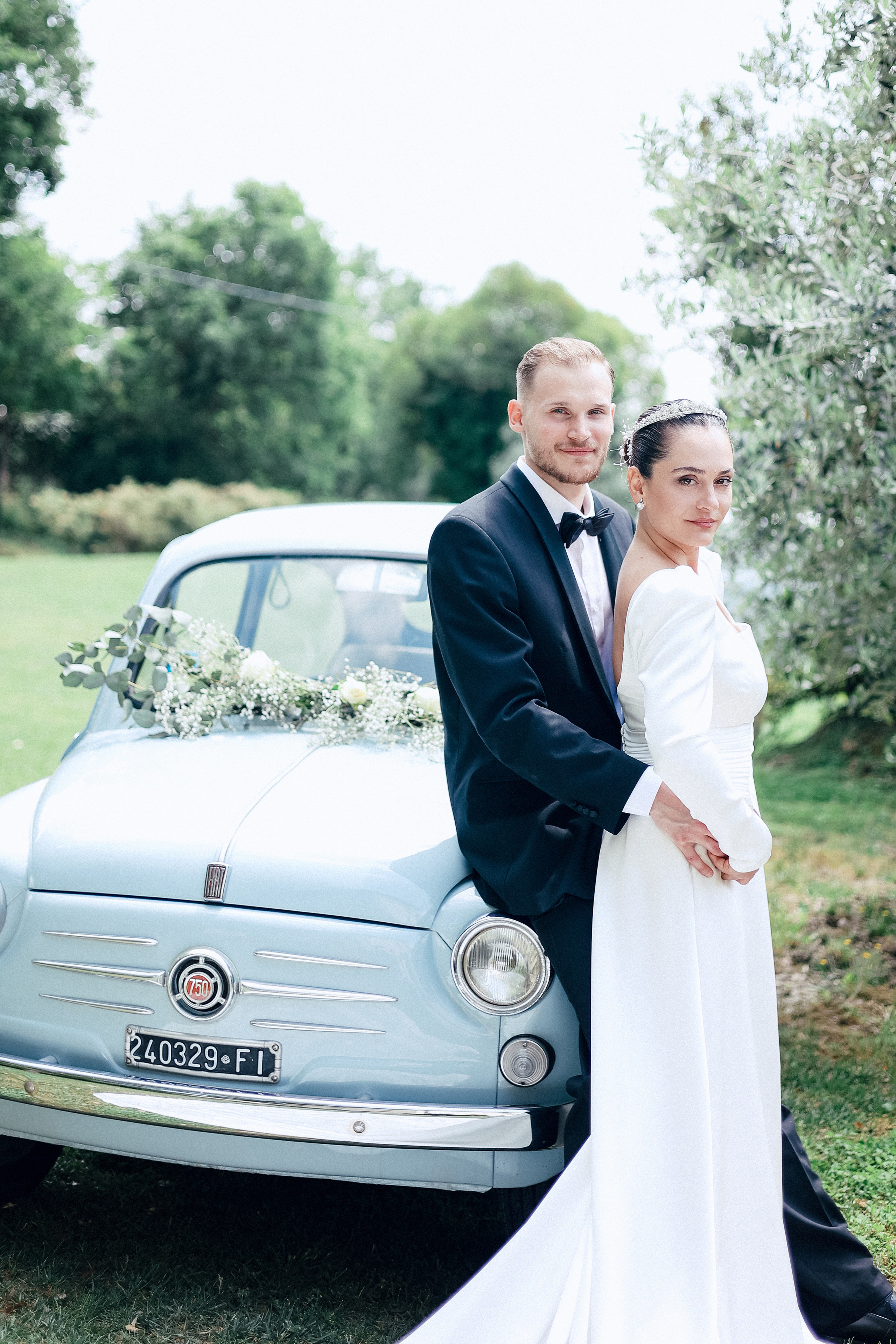 Retro Fiat 500  in Tuscany