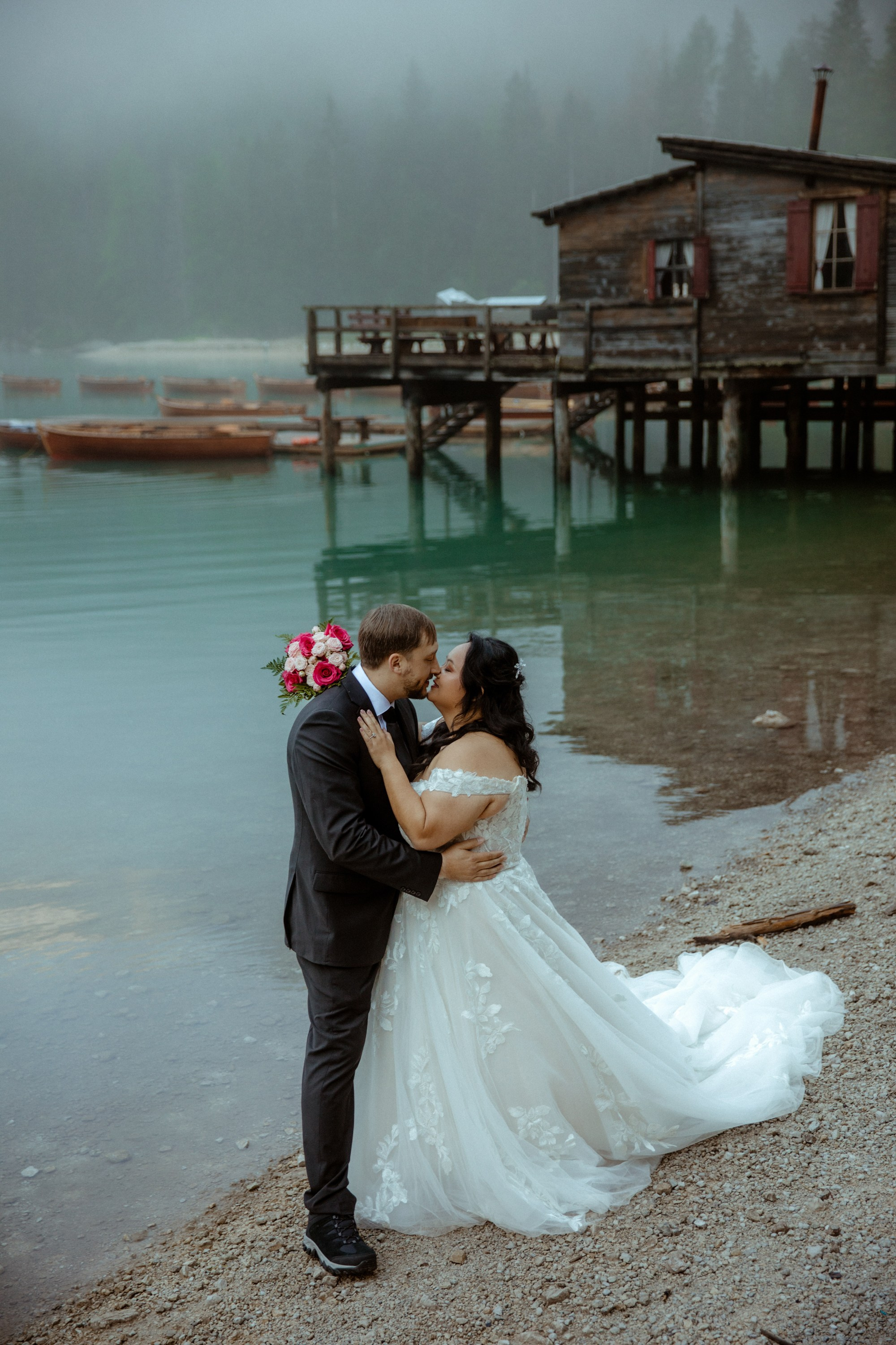 Secret Dolomites elopement at Lago di Braies & Cadini di Misurina | Best place to elope in Italy. Iceland elopement photographer & videographer