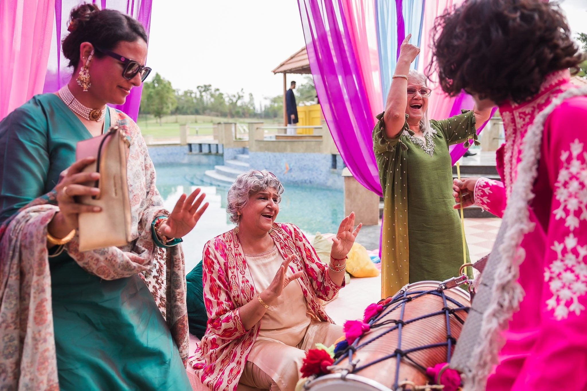Explore the vibrant fusion of Punjabi and Chettinad cultures in this stunning destination wedding at Eagleton The Golf Resort, Bangalore. Ph