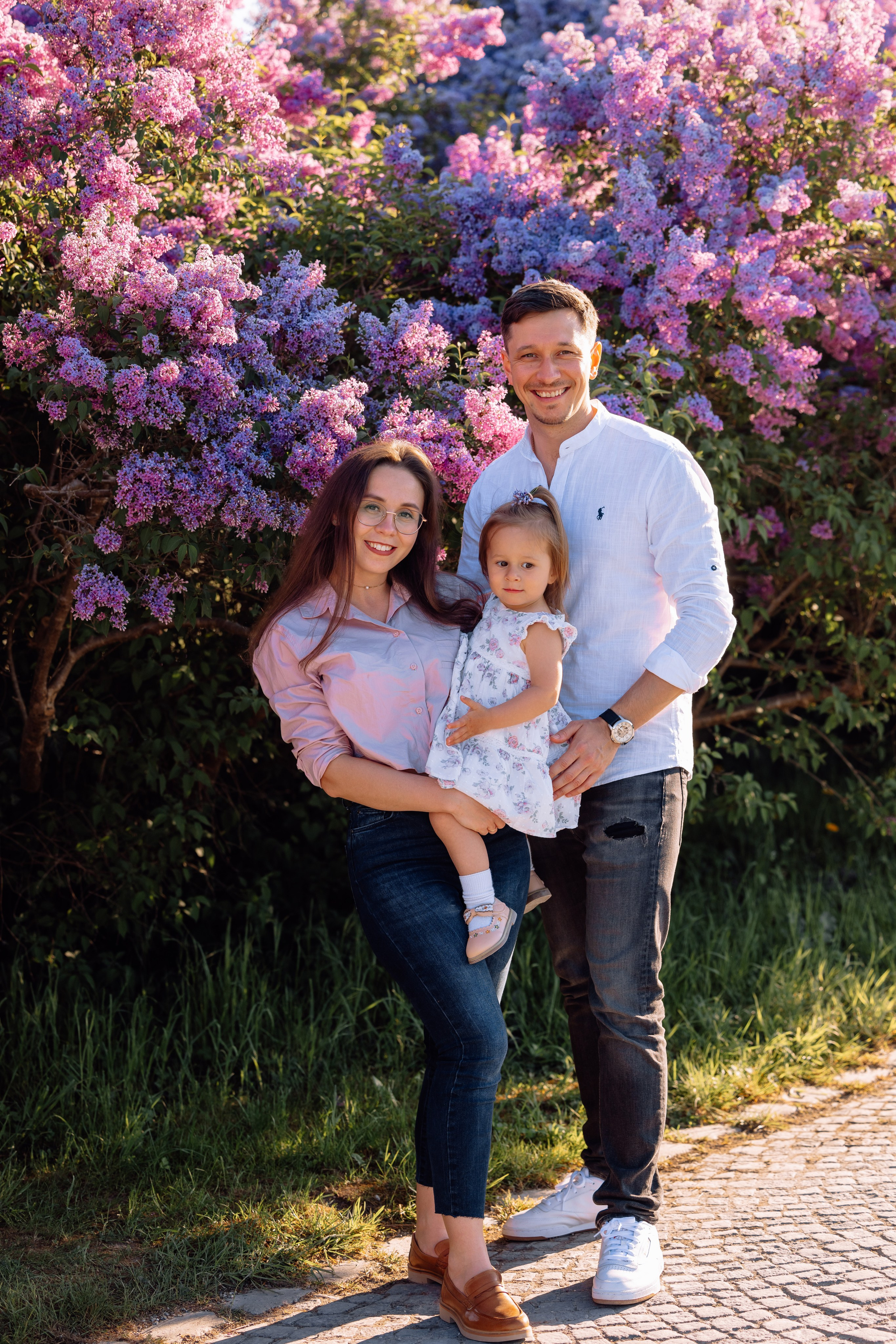 Schloss Nymphenburg: Mama, Papa und ein süßes Mädchen. Hochzeitsfotograf München Taufe Familienfotograf Tanja Mauke