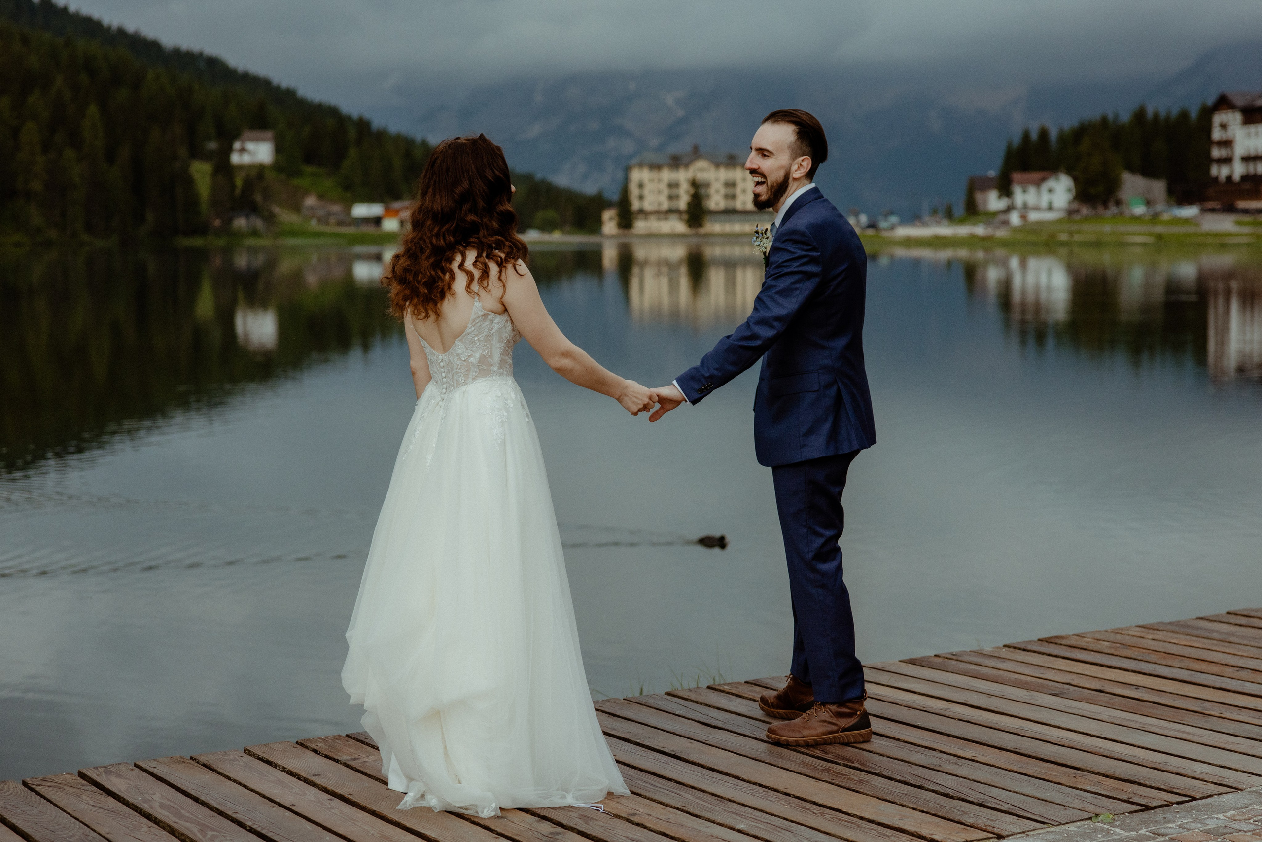 Italy elopement at Cadini di Misurina in Dolomites. Iceland elopement photographer & videographer