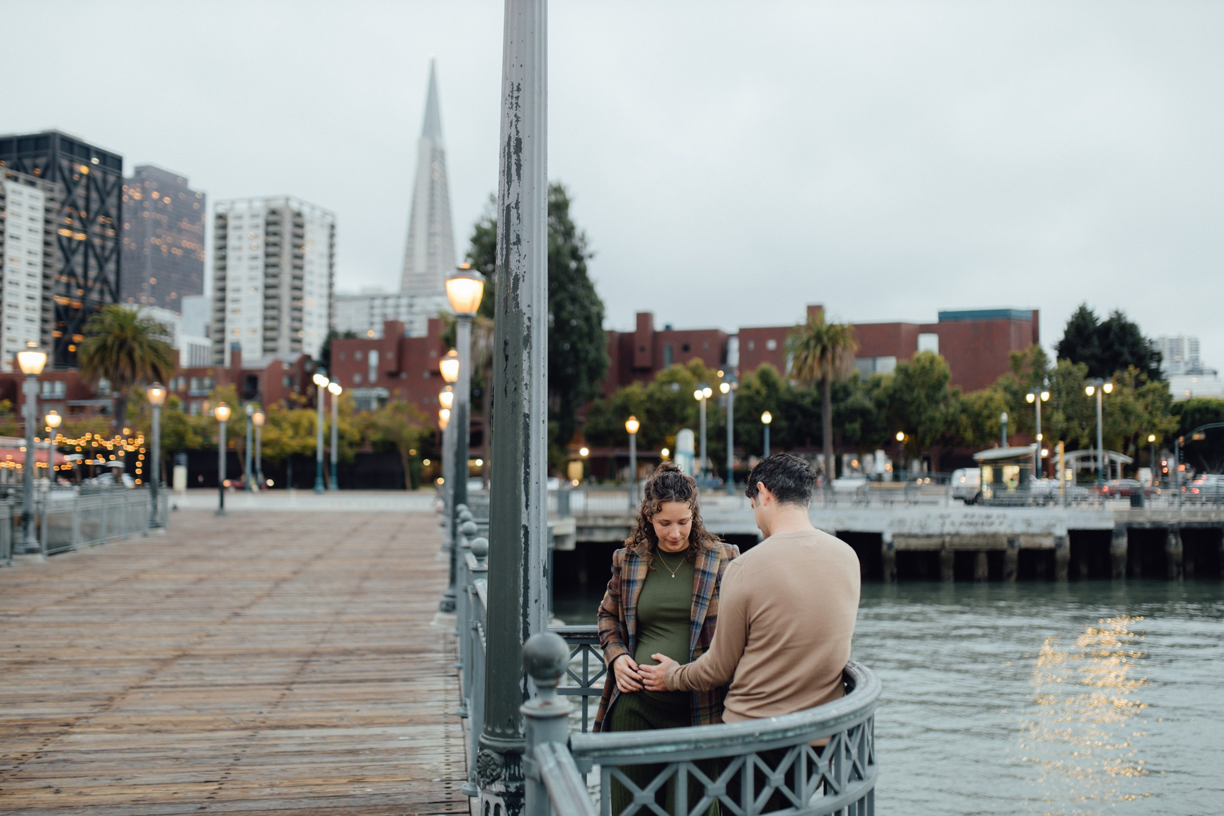 Maternity photo session at San Francisco's Pier 7 waterfront