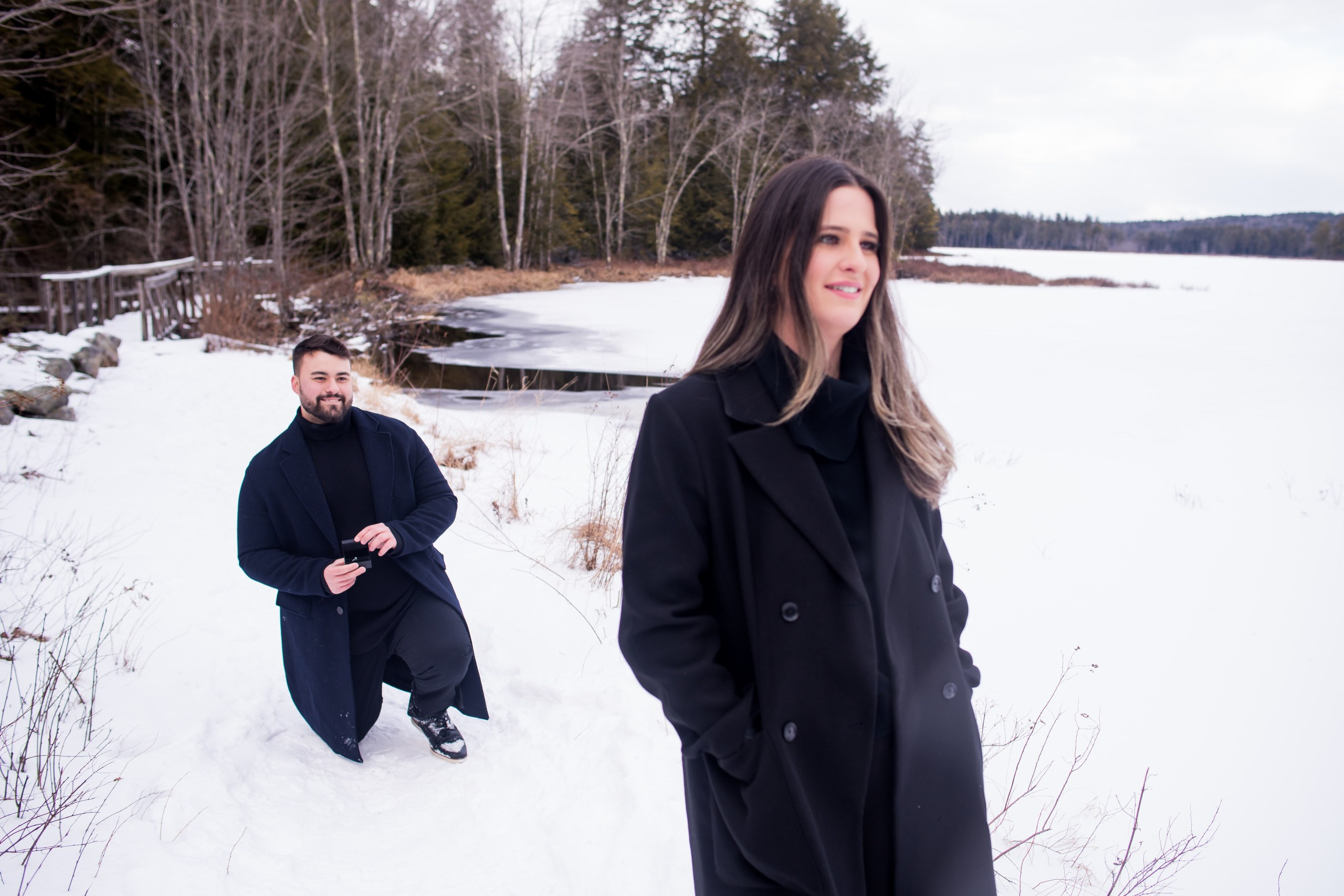 A Love Story in the Snow: Photo Shoot and Surprise Proposal. Wedding photographer in Orlando, Boston & New York Anderson Marques