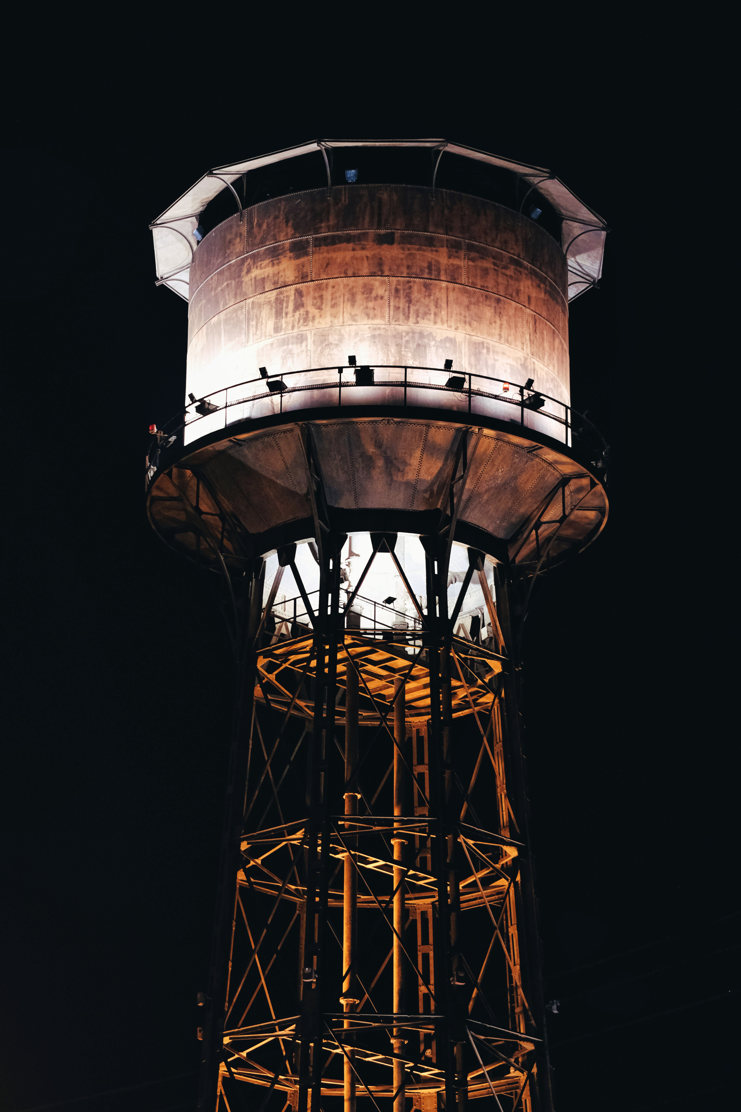 Water Tower in Limassol | Night Street Photography | Cyprus