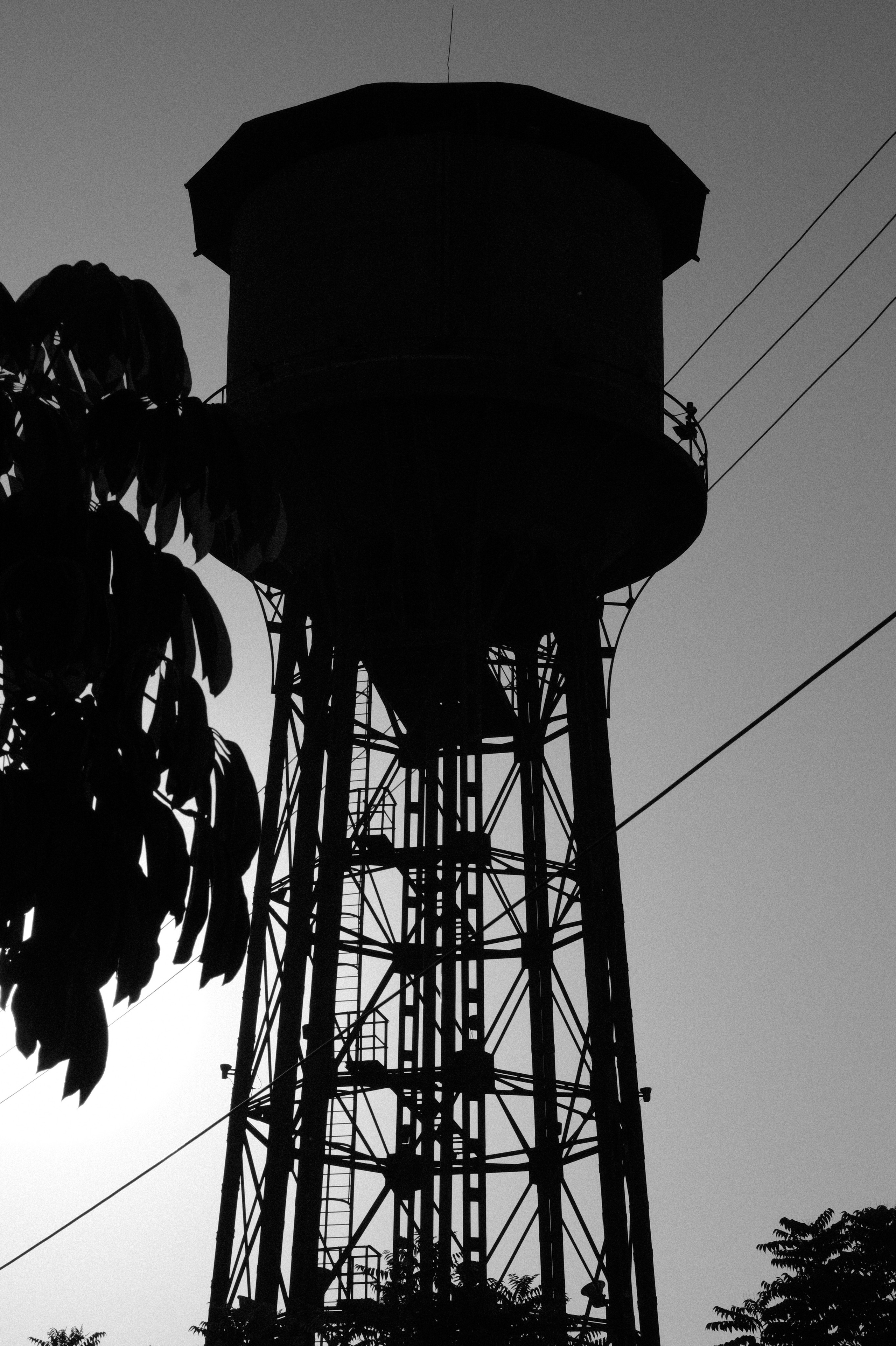 Limassol Water Tower in Black and White | Shadow Water Tower | Camera: FUJIFILM X-Pro3 35mm F2.0 | Cyprus