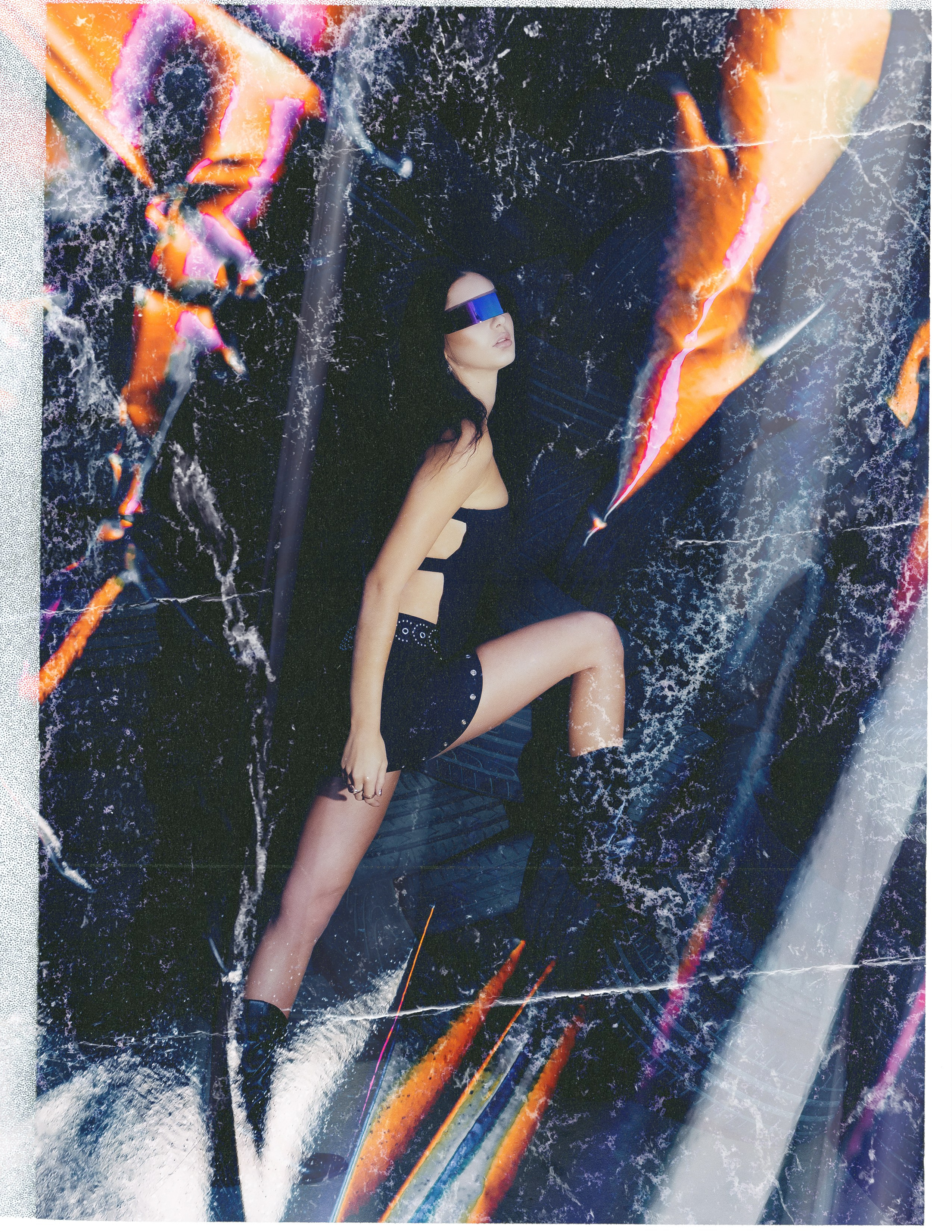 Industrial style fashion photo shoot with professional model in Torrevieja — Photographer Andrey Lukovnikov