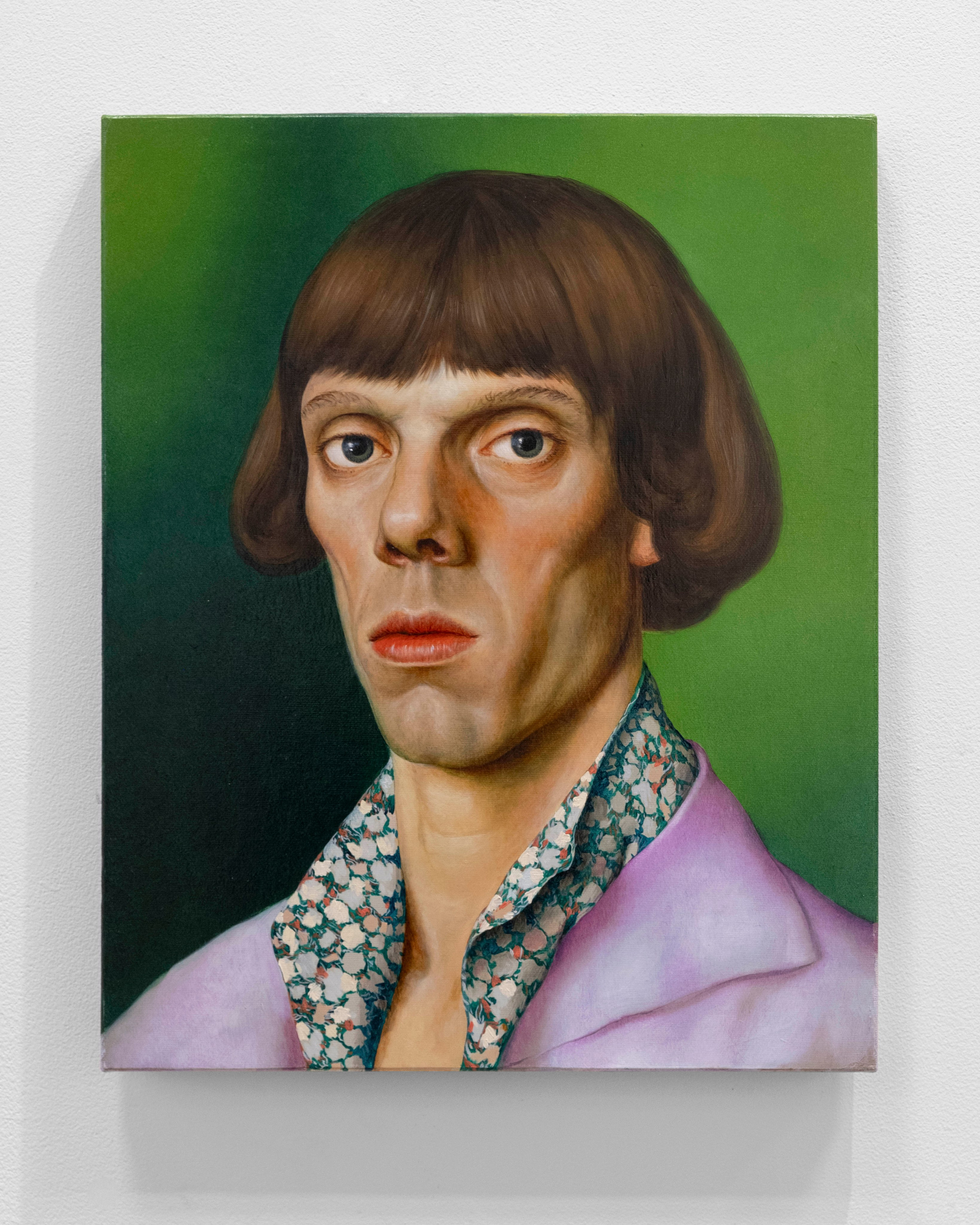 Portrait on a Green Background. Paul Rog