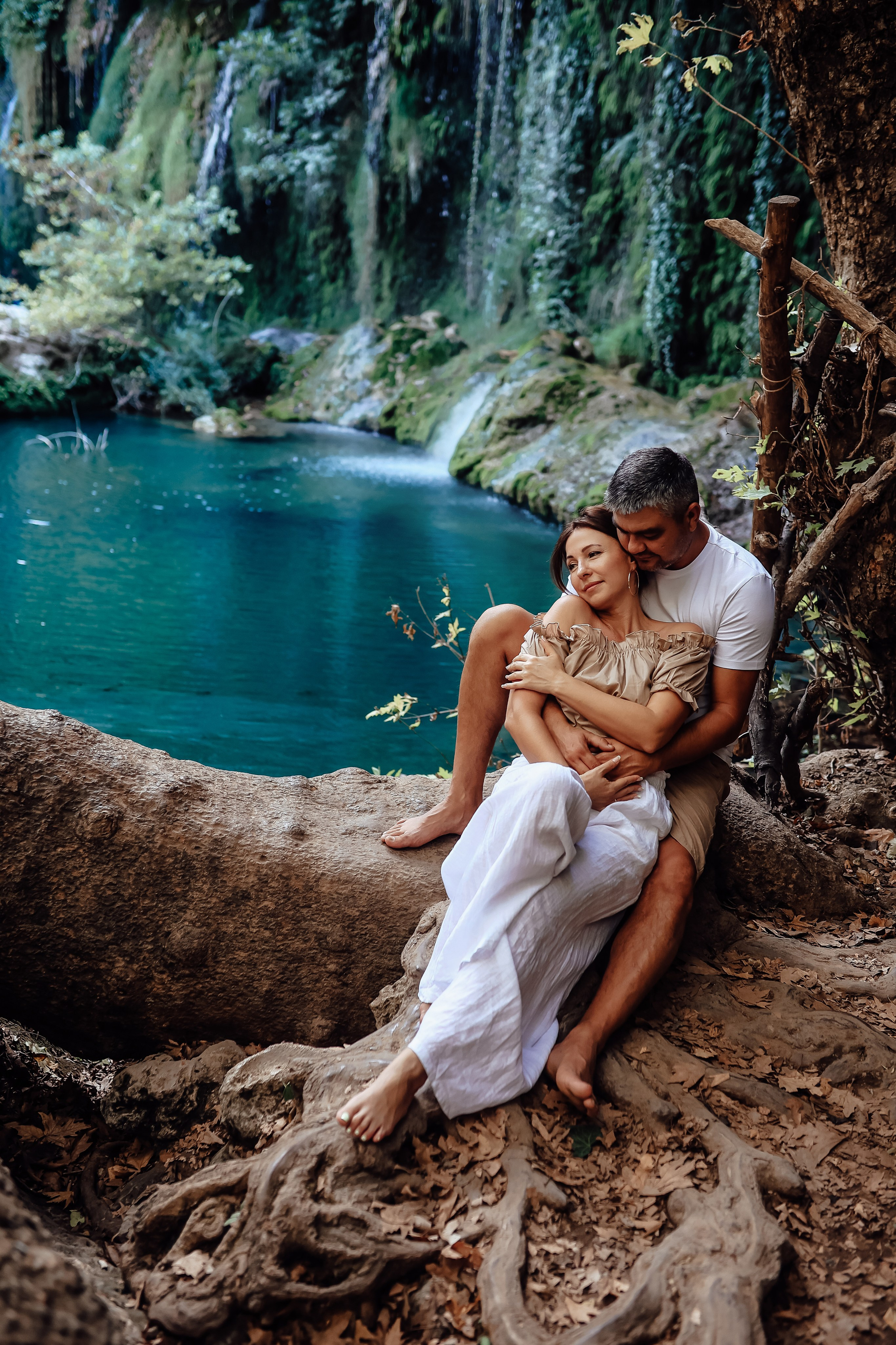 Photoshooting at Kurshunlu waterfall. Photographer in Turkey, Antalya, Kemer, Belek, Side, Kas, Fethiye