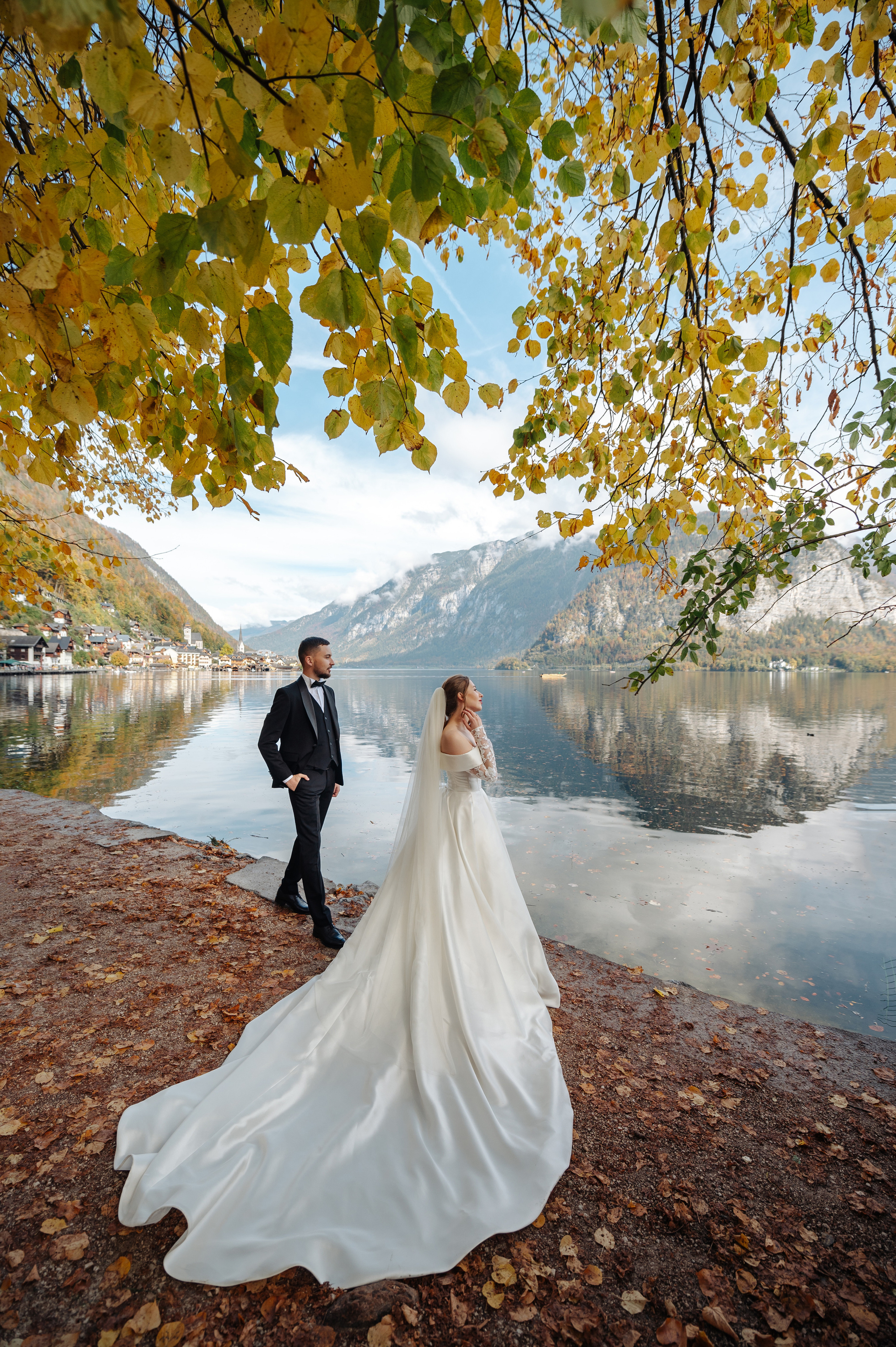 After Wedding shooting in Hallstatt, Austria