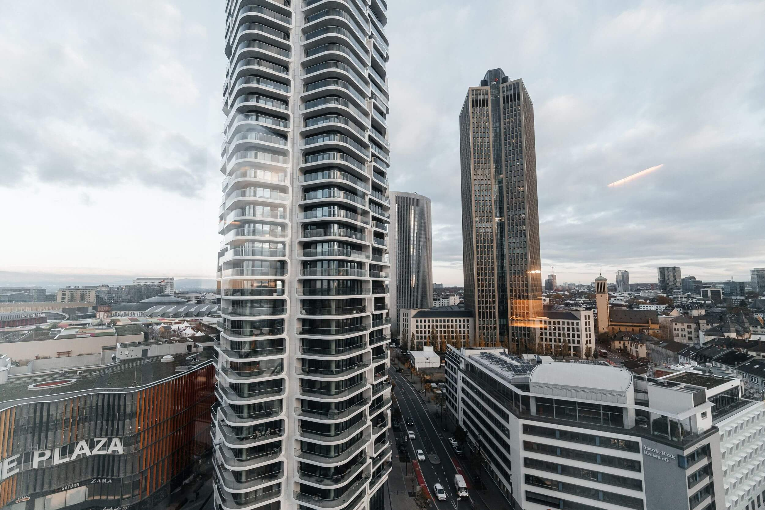 skyline view from NH hotel frankfurt