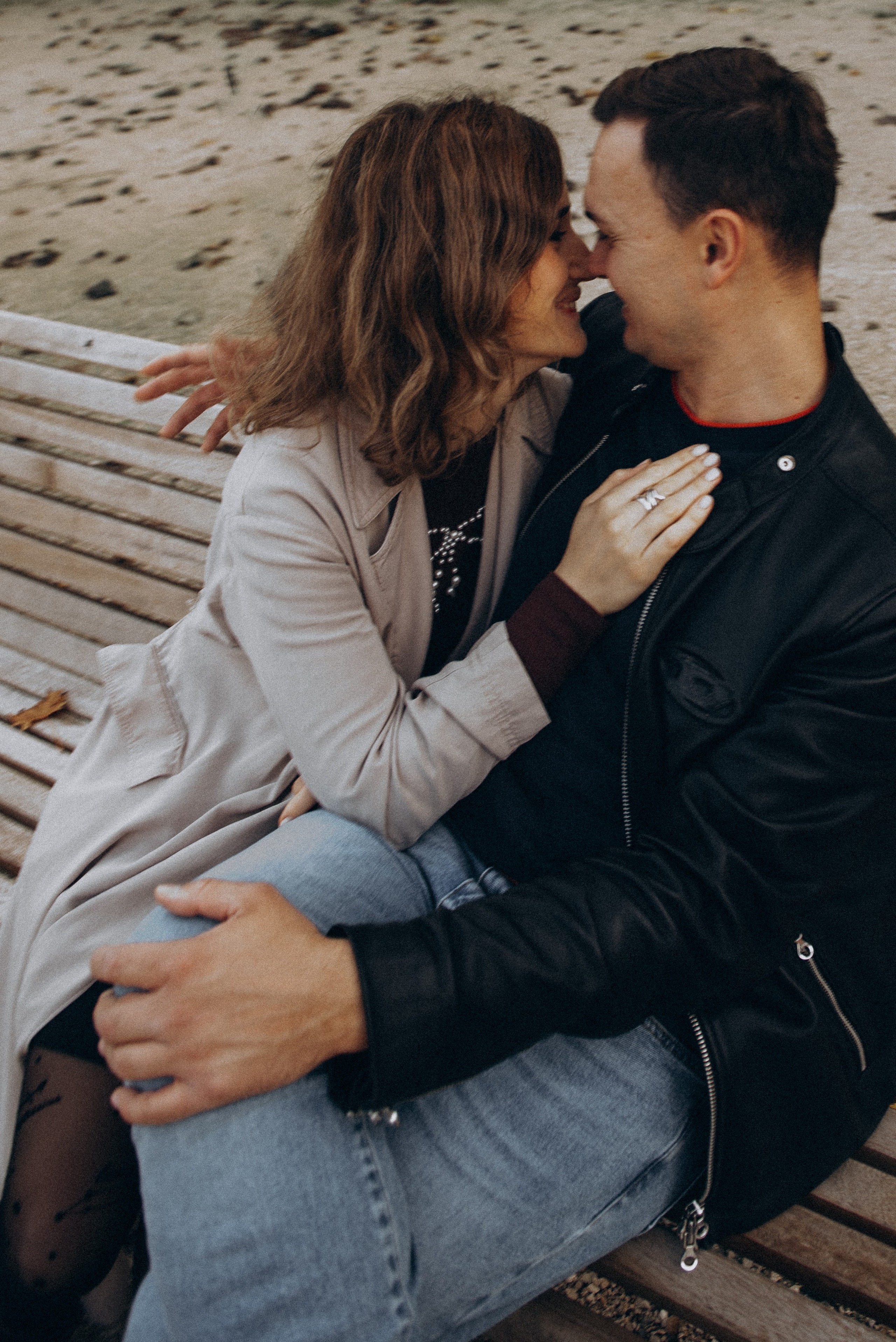 Candid couple photoshoot in Milan, capturing authentic emotions and love.