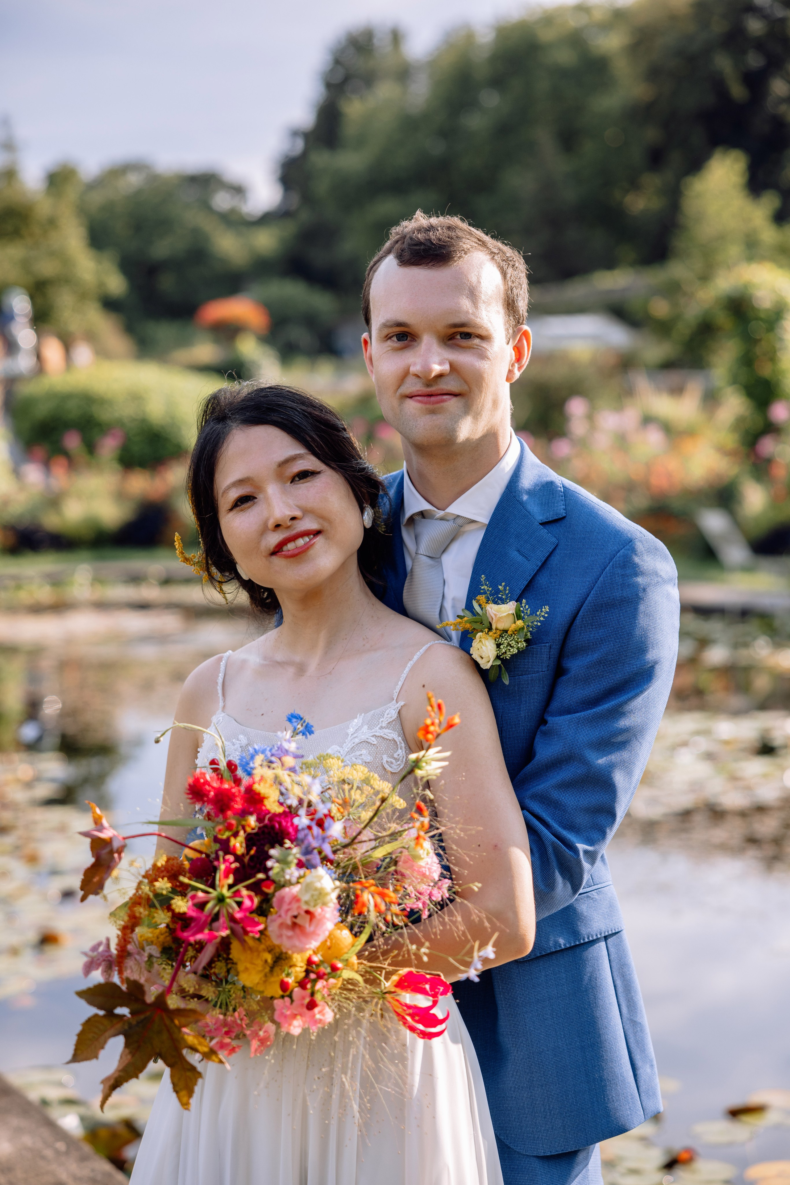 Café im Botanischen Garten. Deutsche - Japanische Hochzeit. Hochzeitsfotograf München Taufe Familienfotograf Tanja Mauke