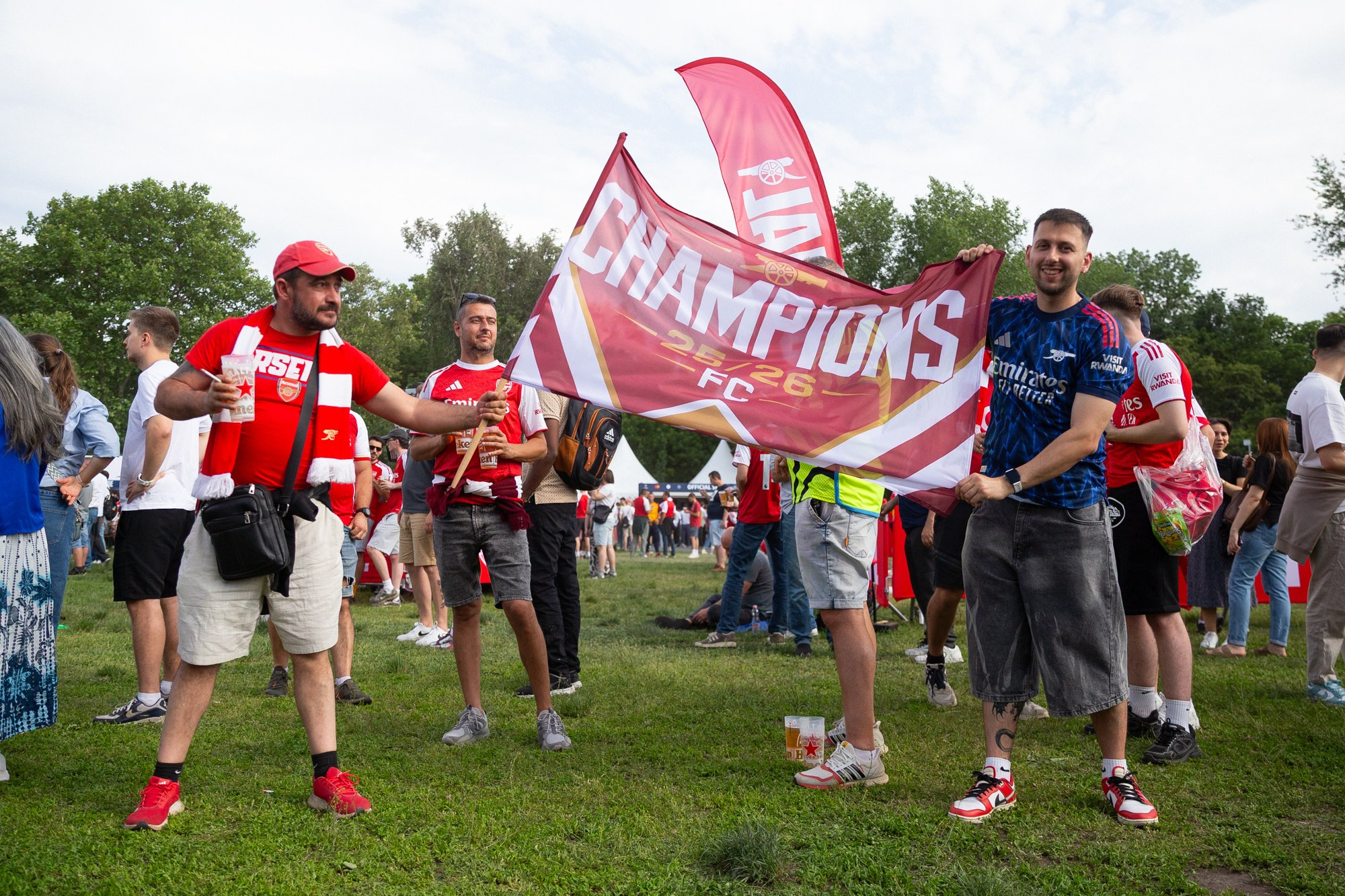 UEFA Champions League Final. Arsenal vs PSG. Budapest 2026. Arsenal Fan Zone. Photographer in Budapest — Yura Knyazev