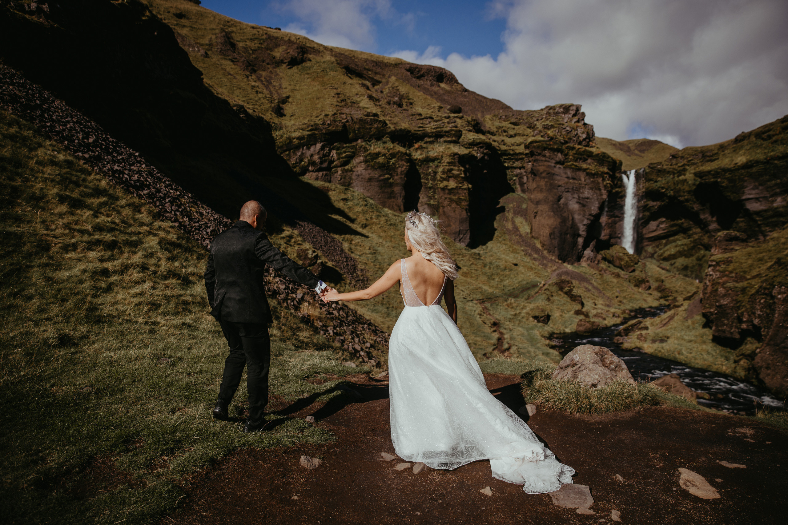 Covid elopement in Iceland. Iceland elopement photographer & videographer