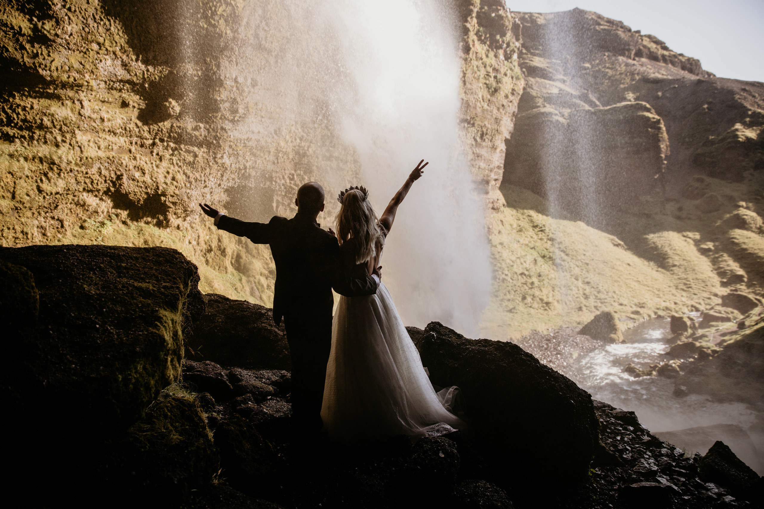 Covid elopement in Iceland. Iceland elopement photographer & videographer