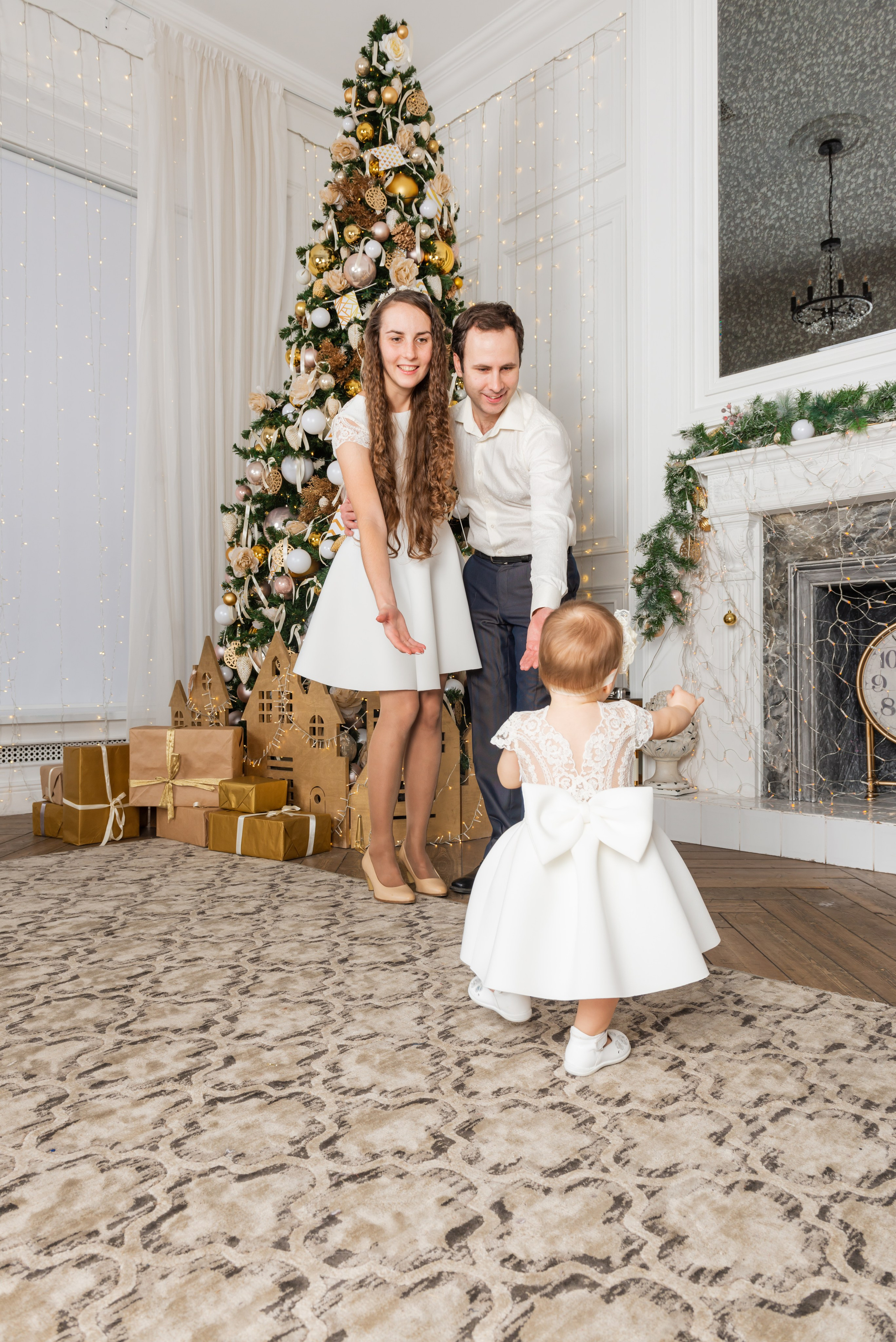 Семейная фотосессия с детьми в студии. FOTÓGRAFO MÉXICO QUINTANA ROO