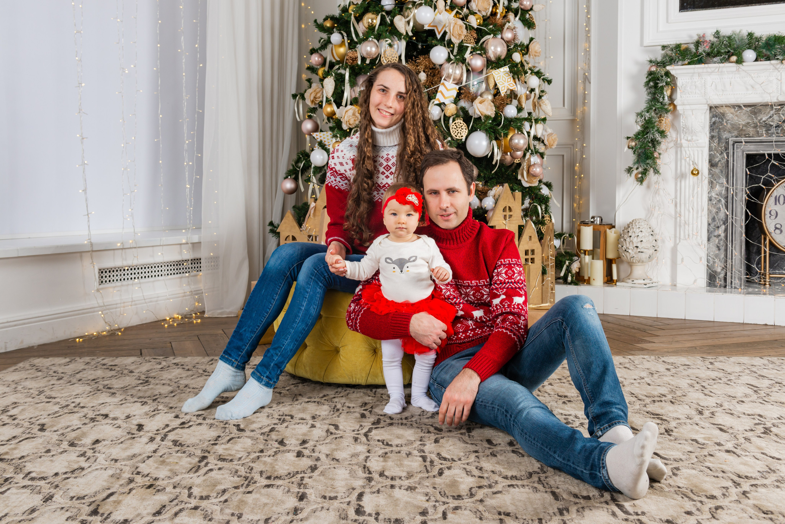 Семейная фотосессия с детьми в студии. FOTÓGRAFO MÉXICO QUINTANA ROO