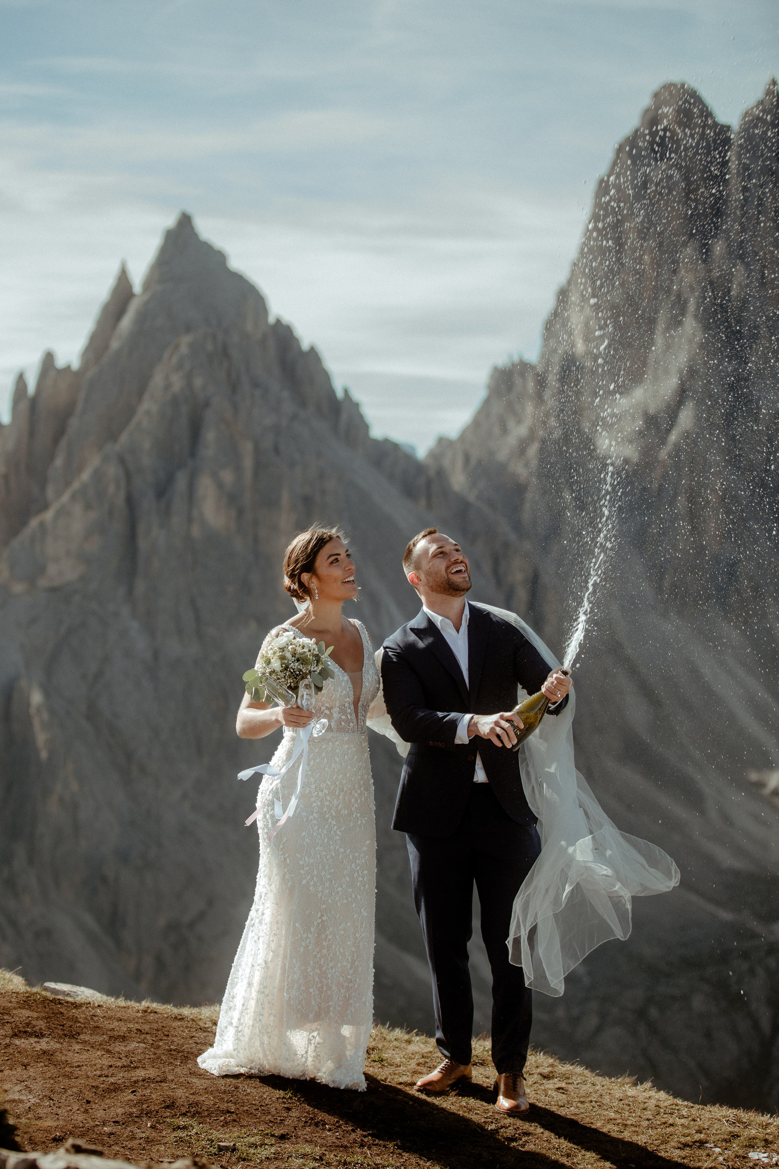 Scenic Dolomites Elopement. Iceland elopement photographer & videographer