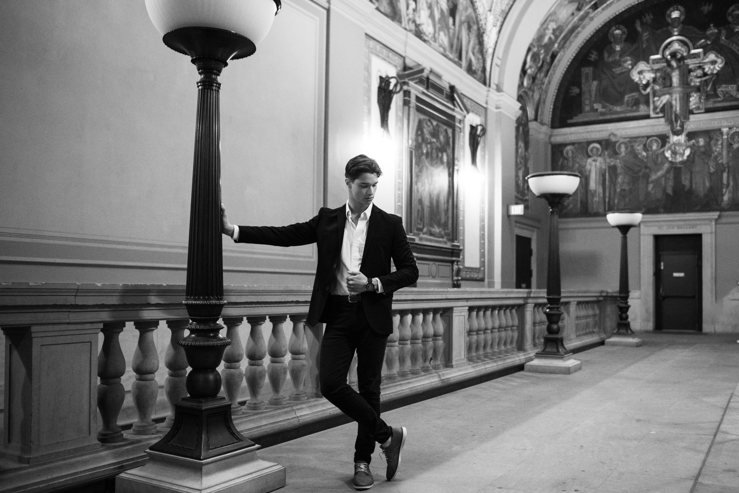 Capturing Boston’s Essence: John’s Photoshoot at Boston Public Library. Wedding photographer in Orlando, Boston & New York Anderson Marques