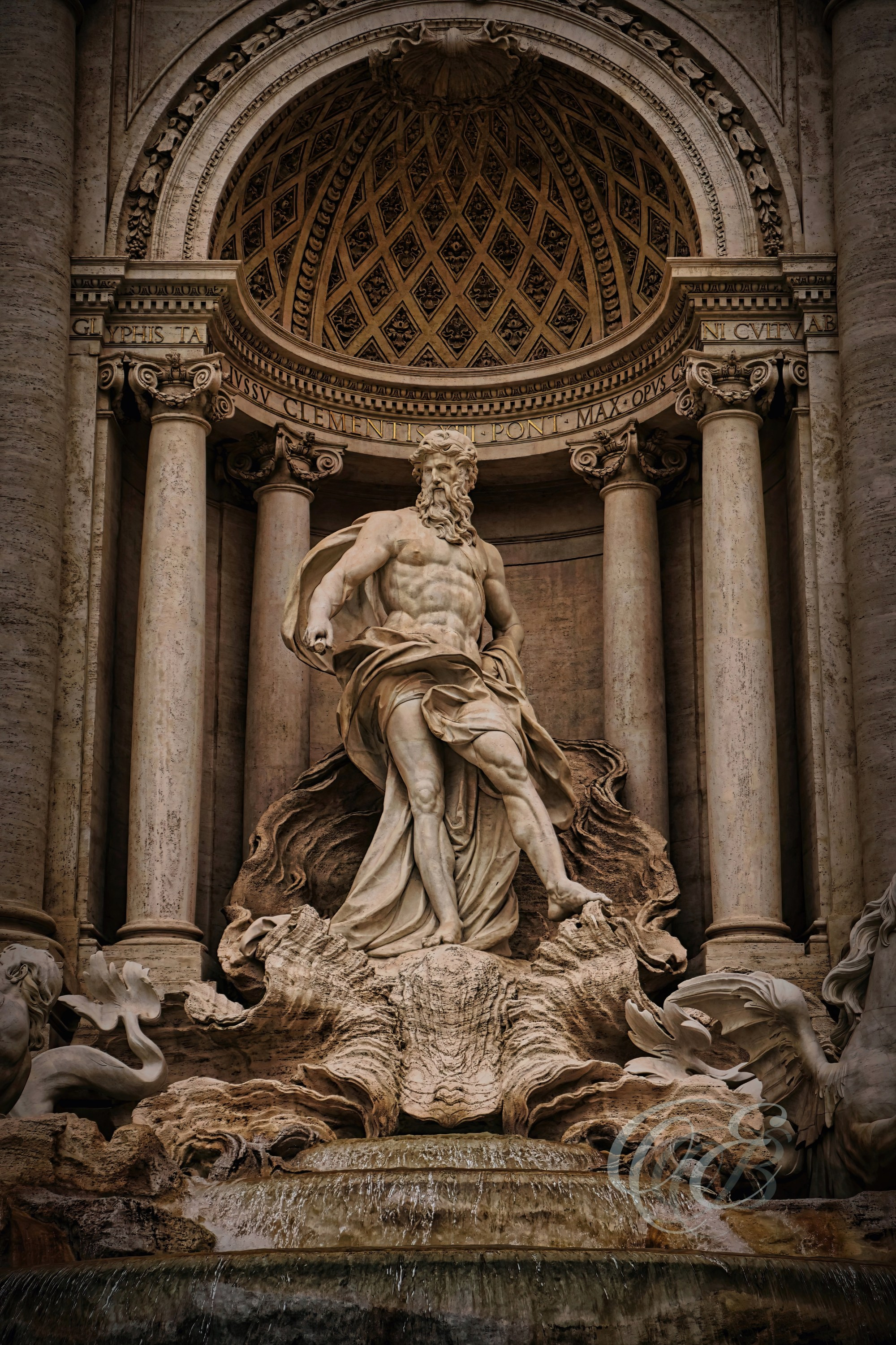 Rome Italy – The Trevi Fountain Oceanus majestic – Eduardo Bartoli Fine Art Photography – Majestic photo of Oceanus at the Trevi Fountain in Rome, Italy, by Eduardo Bartoli.