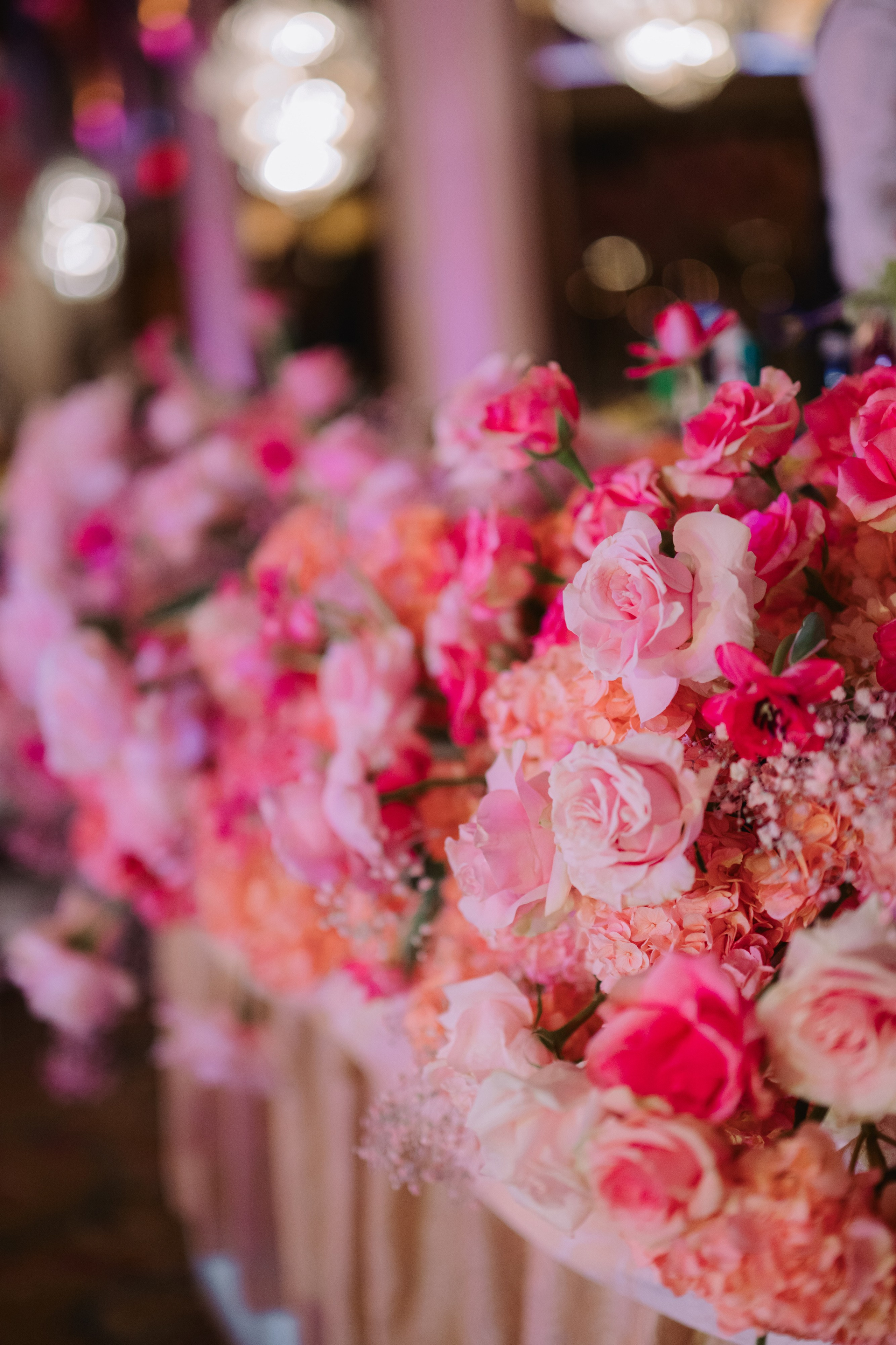 a bunch of flowers on a table