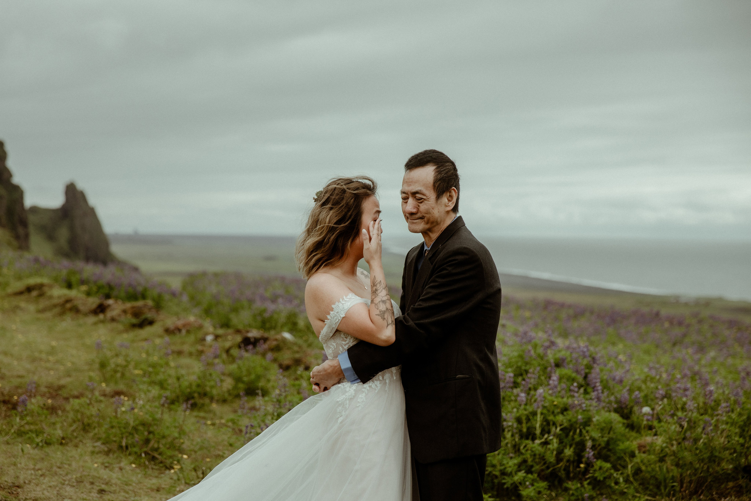 Elopement at Kvernufoss Waterfall. Iceland elopement photographer & videographer