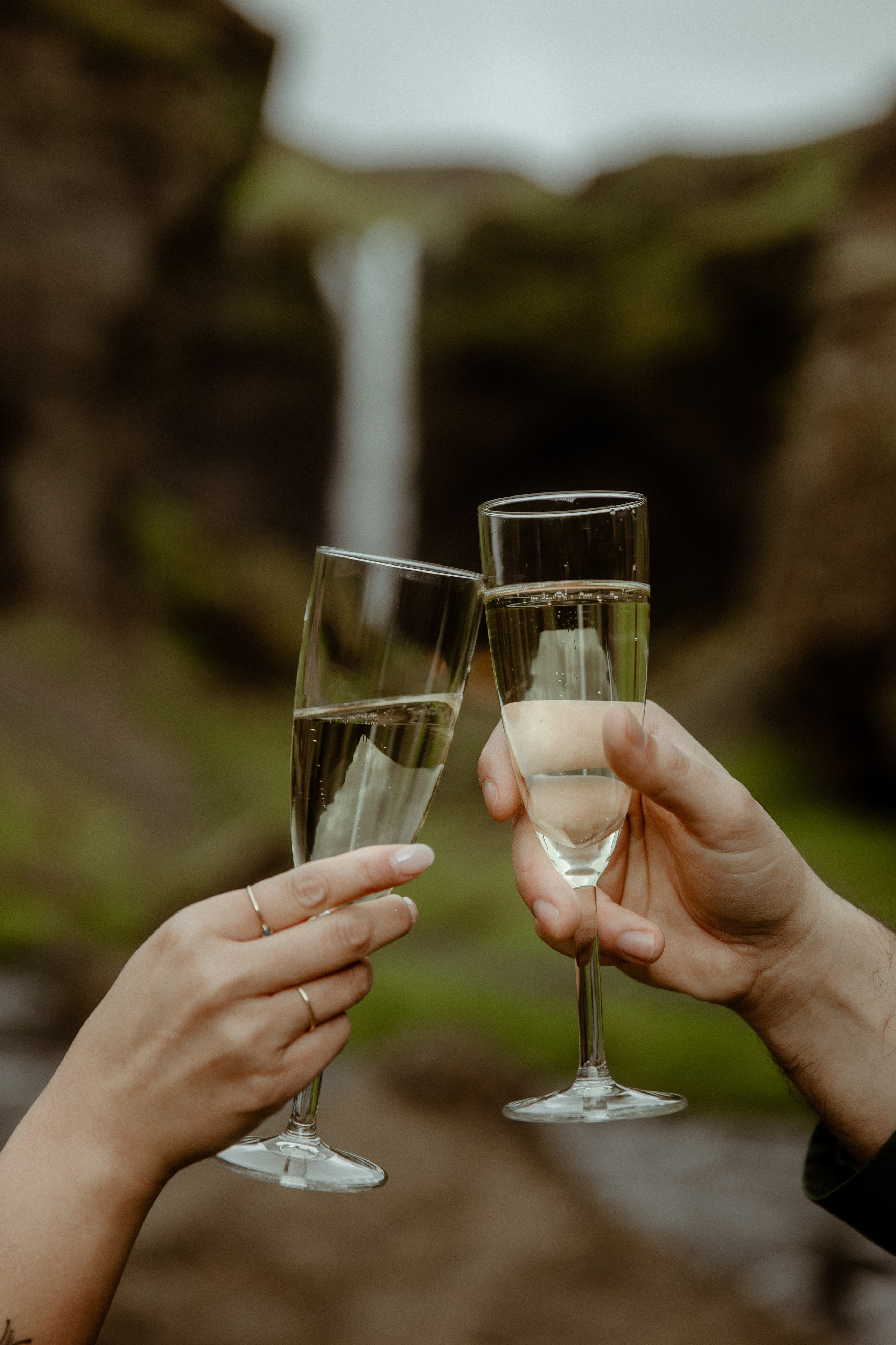 Elopement at Kvernufoss Waterfall. Iceland elopement photographer & videographer