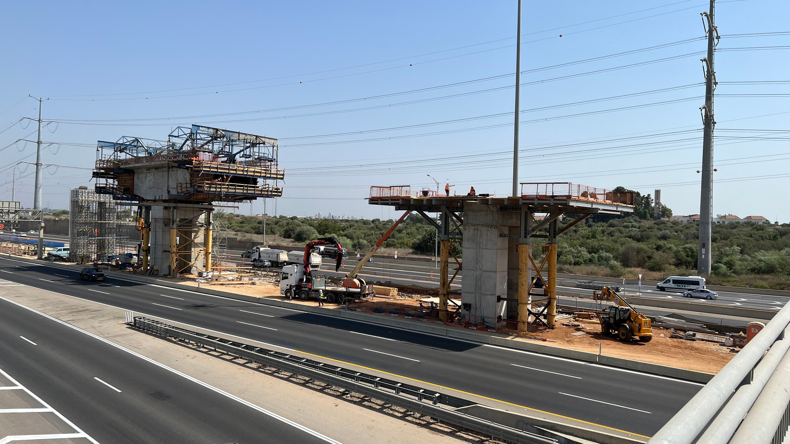 The process of building a railway bridge