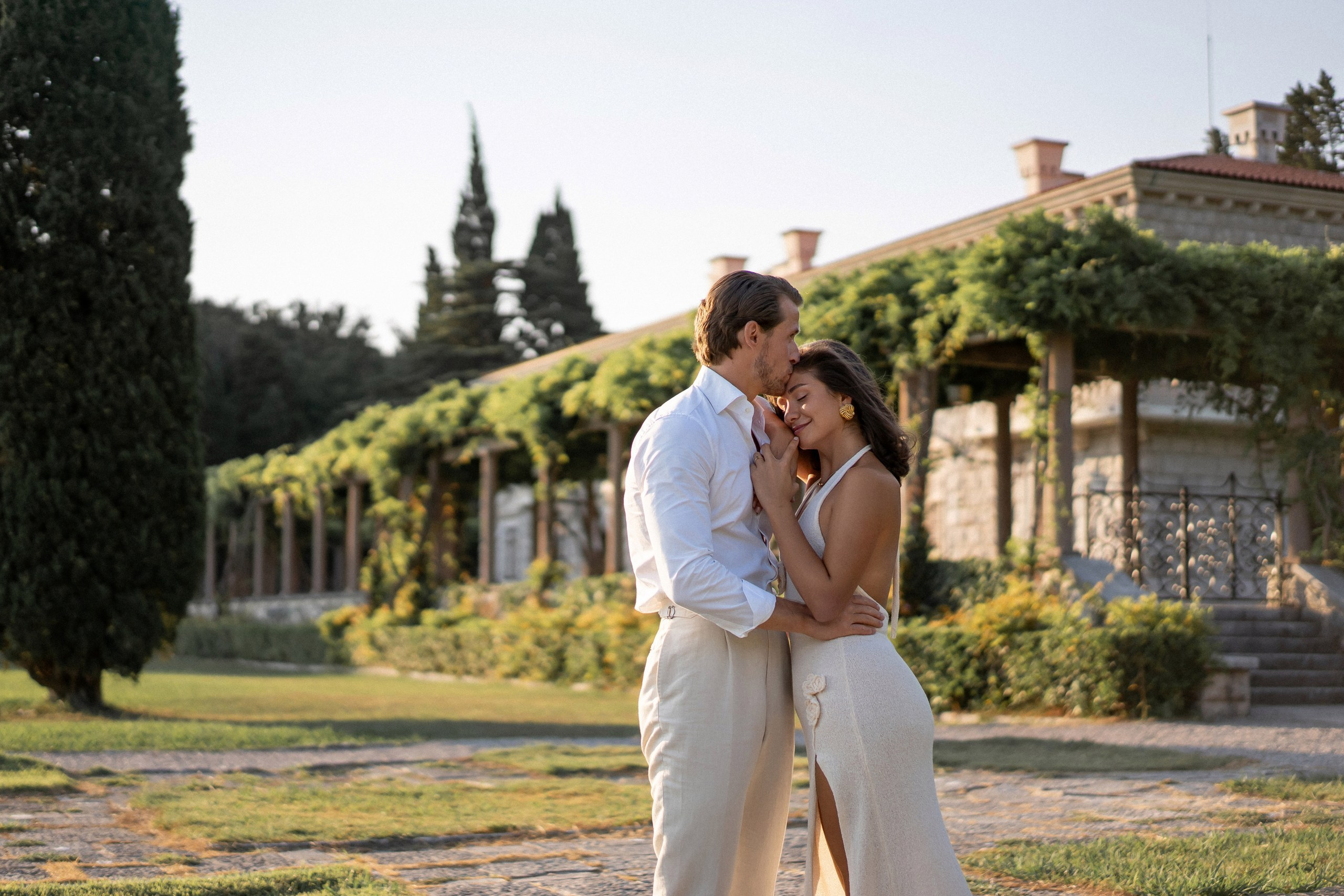 Fotoshoot i Miločer-parken ved Sveti Stefan, Montenegro