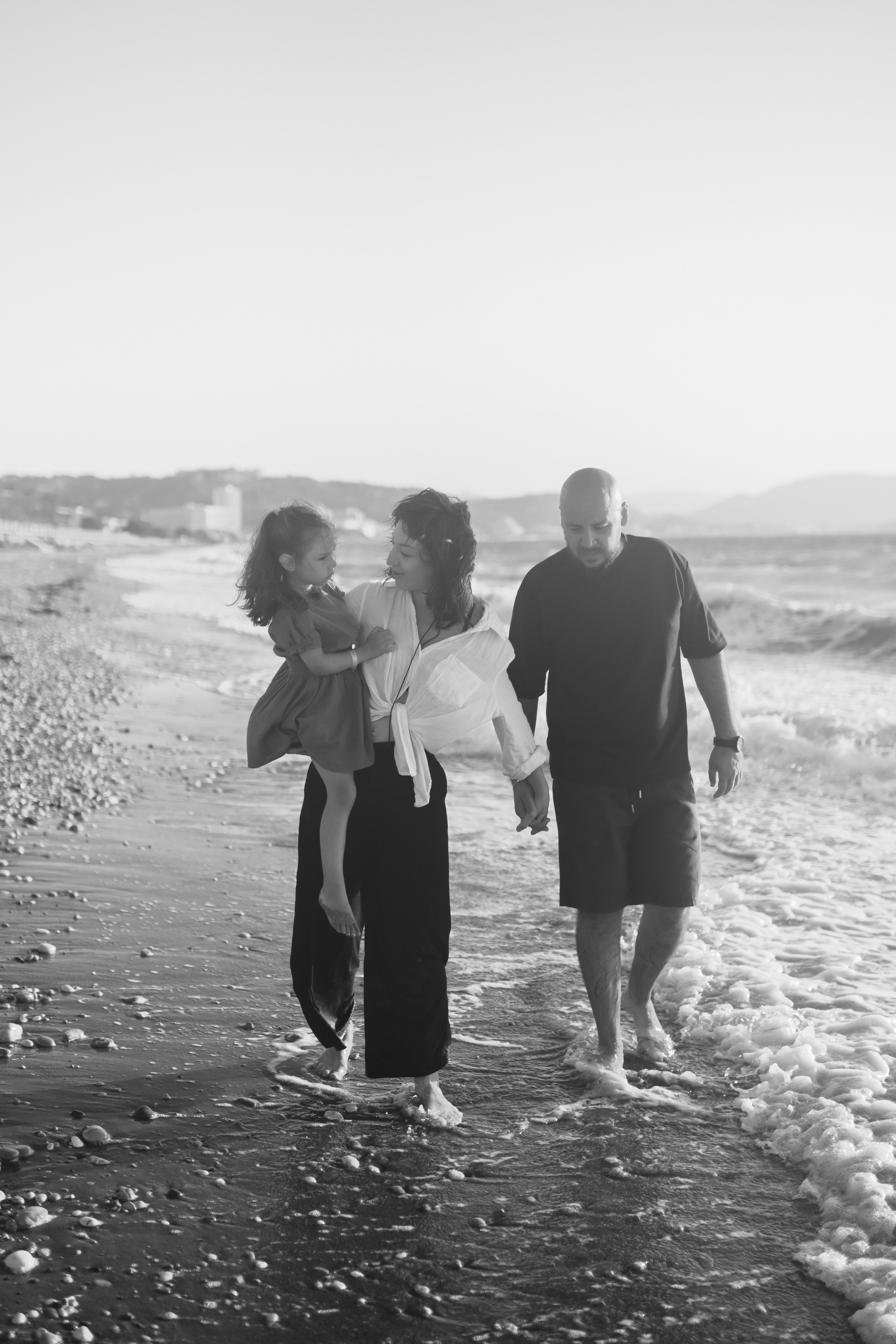 Sunset family photoshoot on the beach Rhodes. Photographer in Rhodes Island