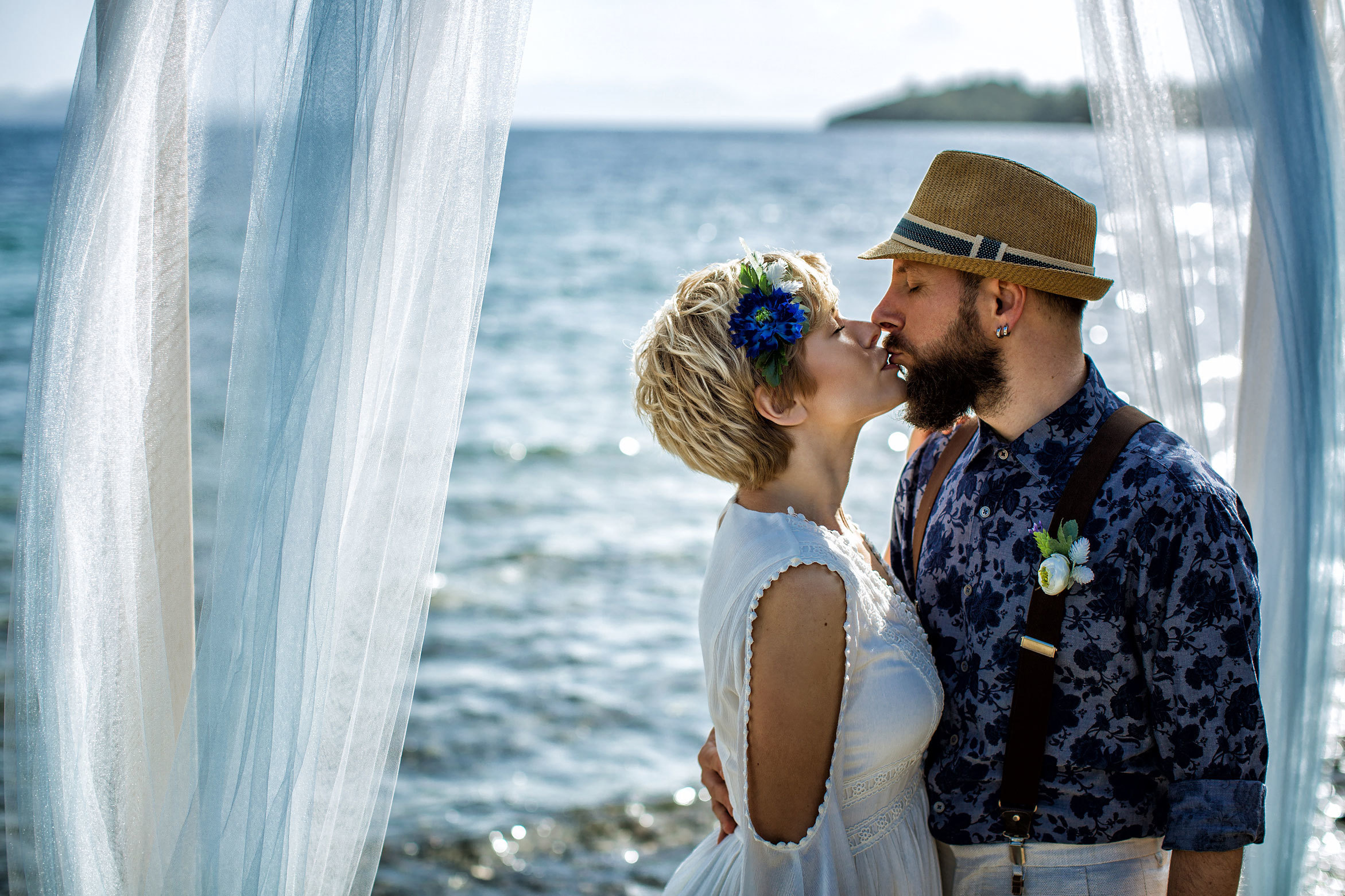 Outdoor wedding photo session on the wild rocky beaches of Amazon. Julia Ganch I Fashion Wedding Photography I Cappadocia Turkey