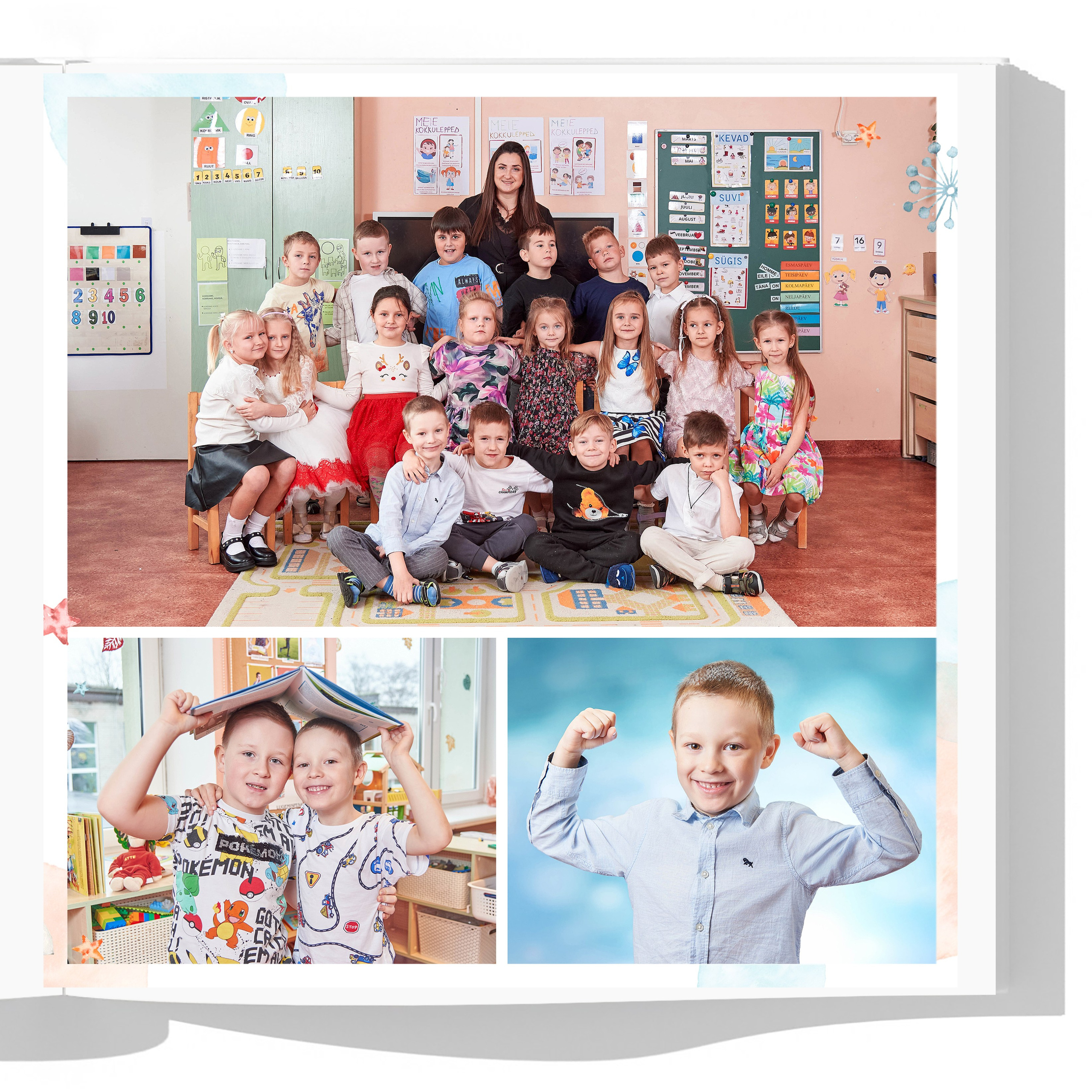 Групповая фотография детей в детском саду