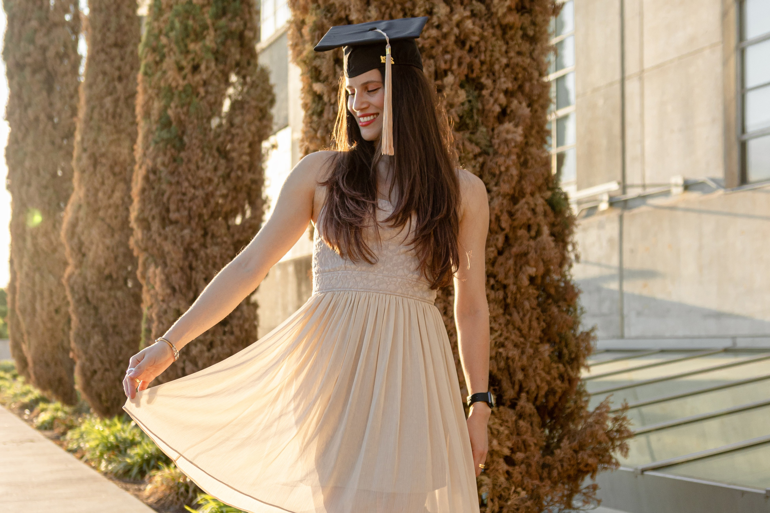 May's graduation photoshoot in downtown Austin, Texas
