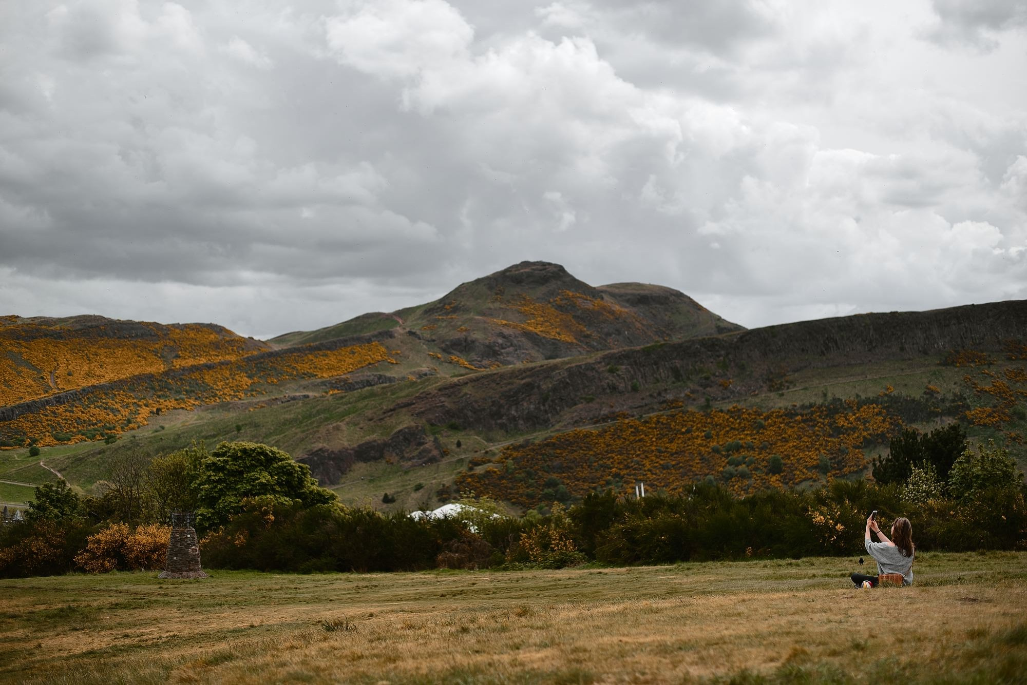 Scotland landscape Edinburgh Pentland Hills panorama