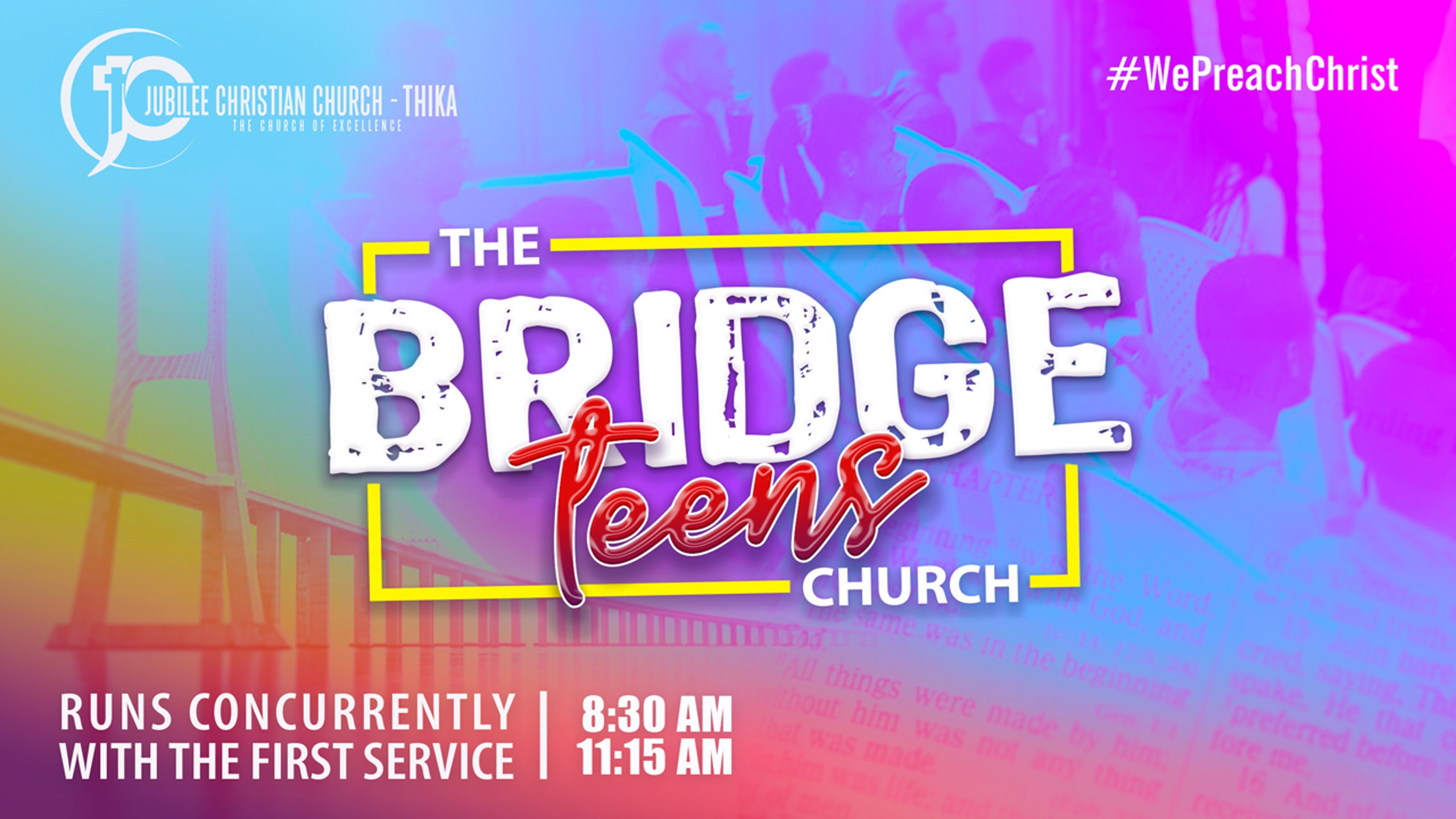 The Bridge Teens Church. Pastor Morris Gacheru